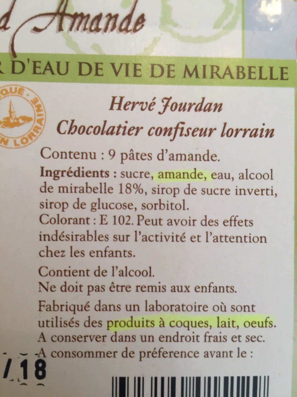 Open Food Facts Les pates d amande packshot
