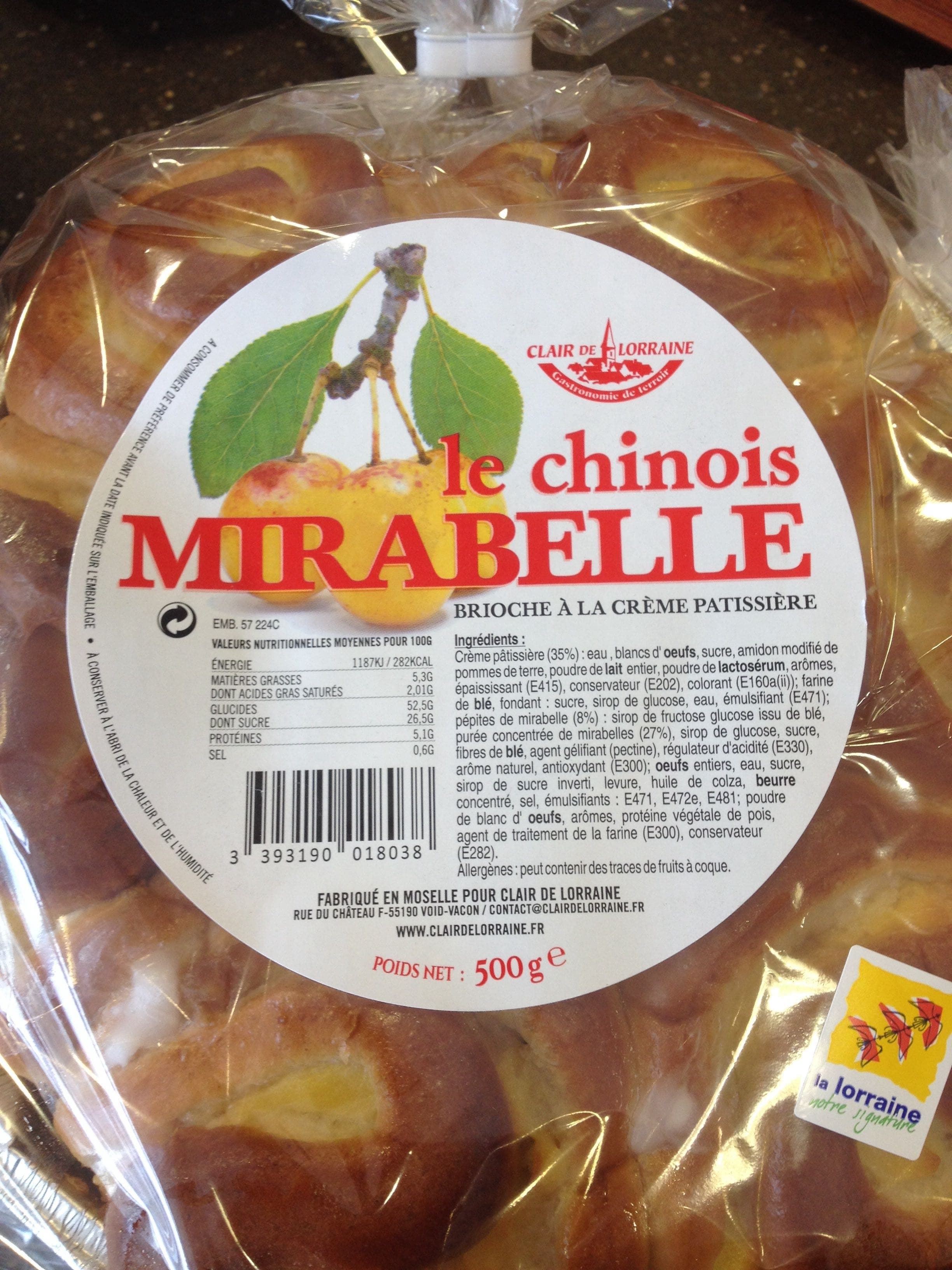 Clair de Lorraine Le chinois Mirabelle packshot
