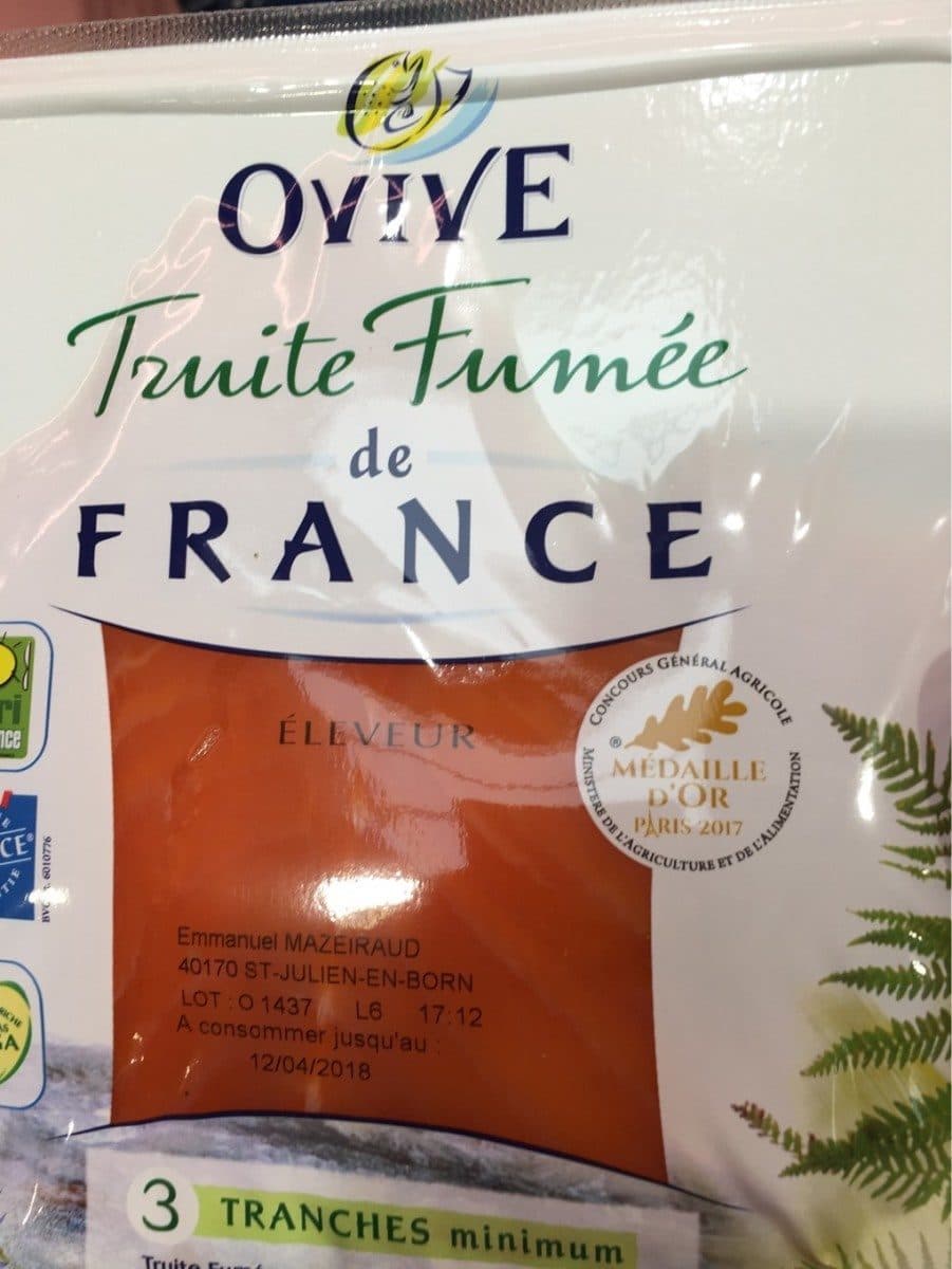 Open Food Facts Truite fumée packshot