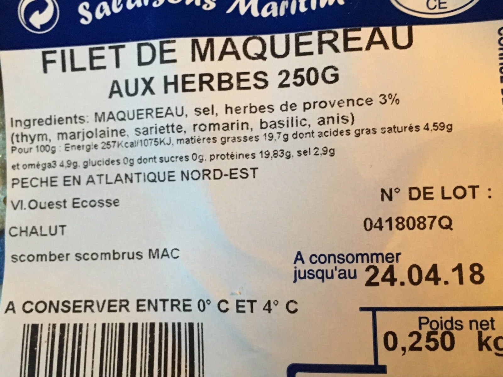 Open Food Facts Maquereau fumé aux herbes bio packshot