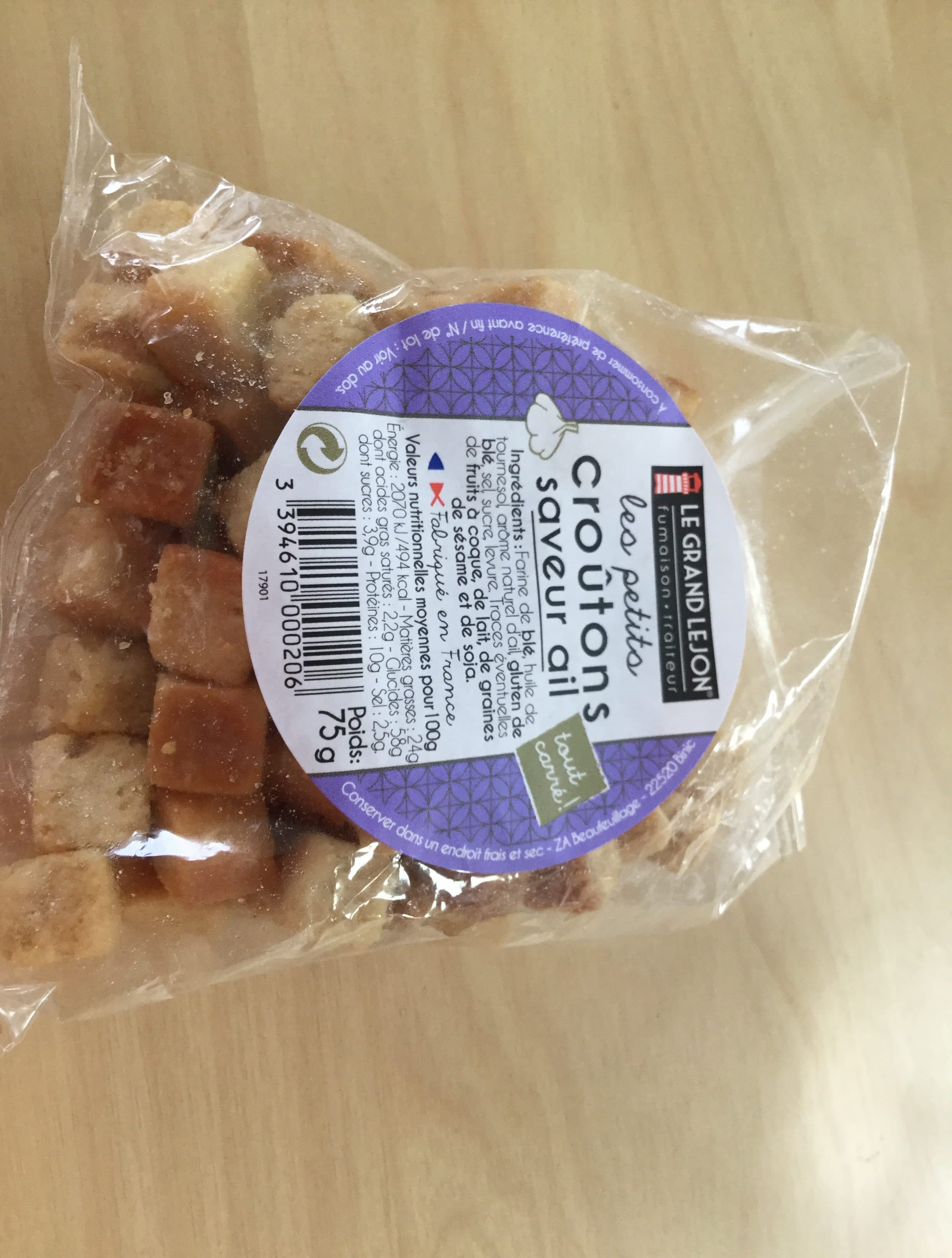 Le Grand Lejon Les petits croutons saveur ail packshot