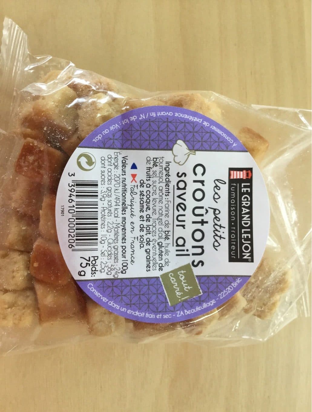 Le Grand Lejon Les petits croutons saveur ail packshot