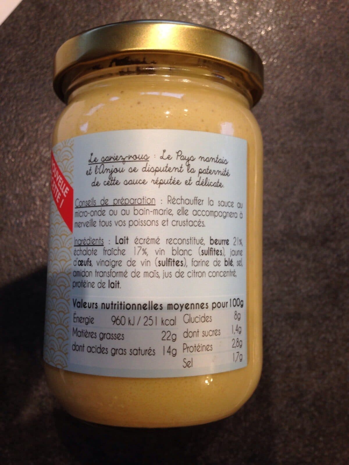 Le Grand Lejon Sauce Beurre blanc packshot
