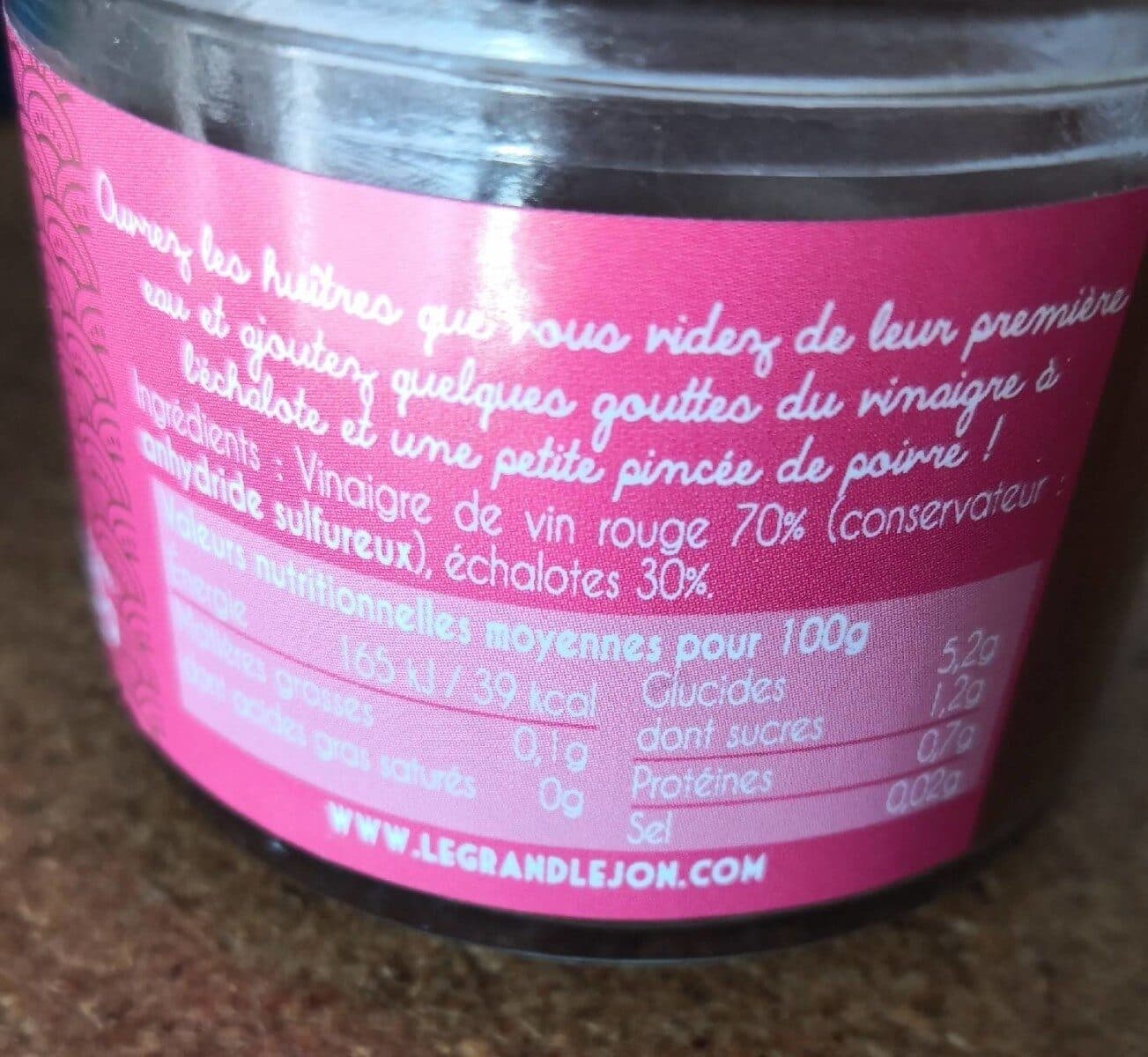 Le Grand Lejon Le Vinaigre a l'Echalote packshot