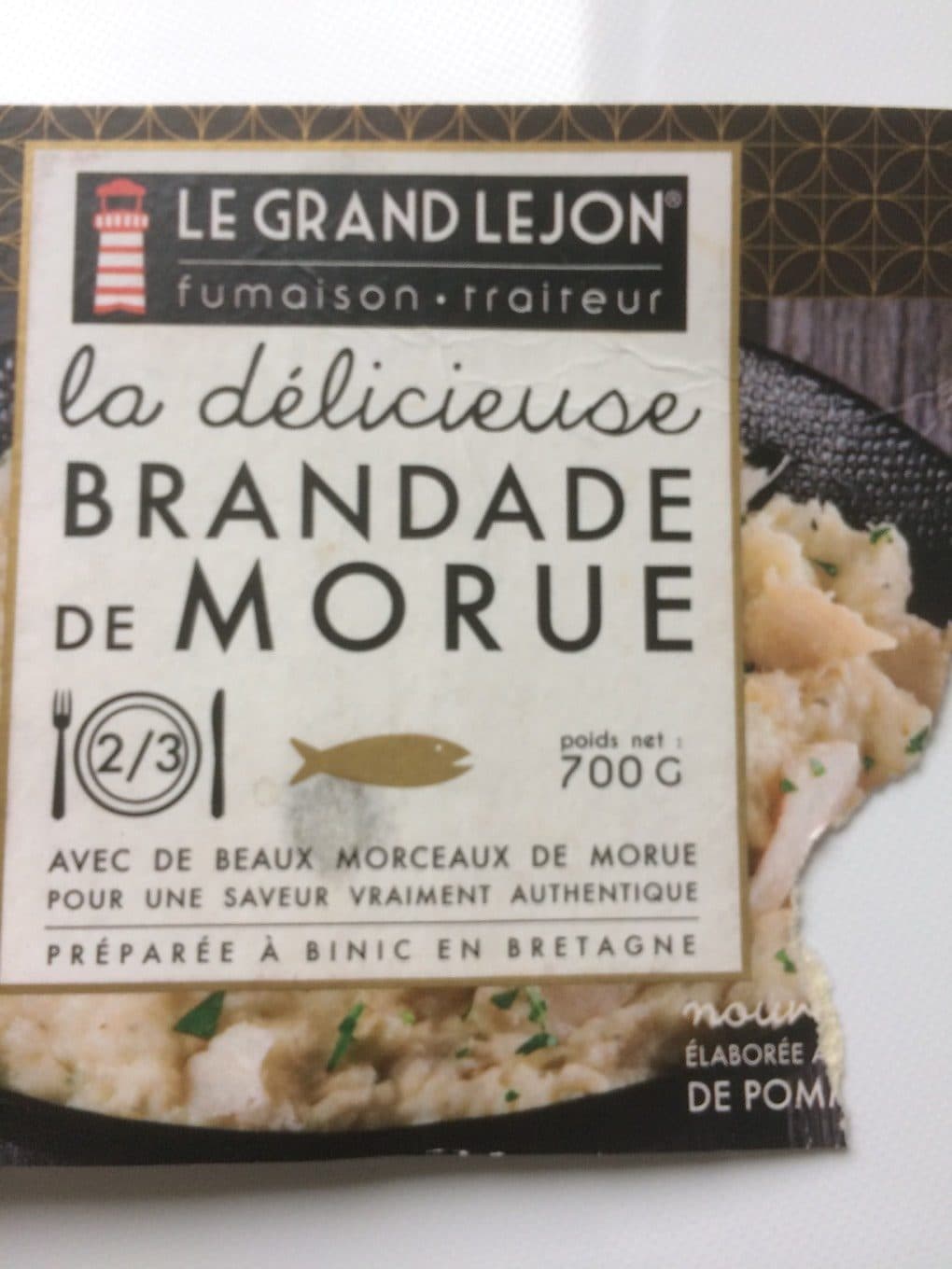 Le grand lejon Brandade de morue packshot