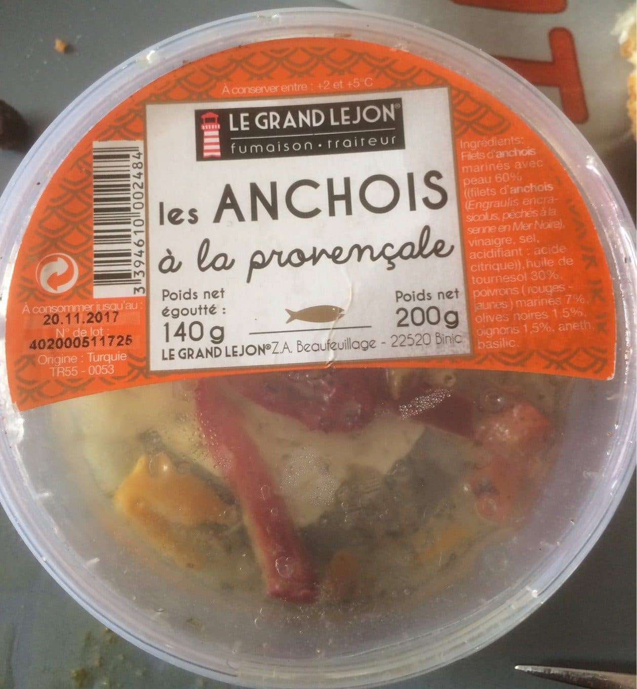 Le Grand Lejon Anchois à la provencale packshot
