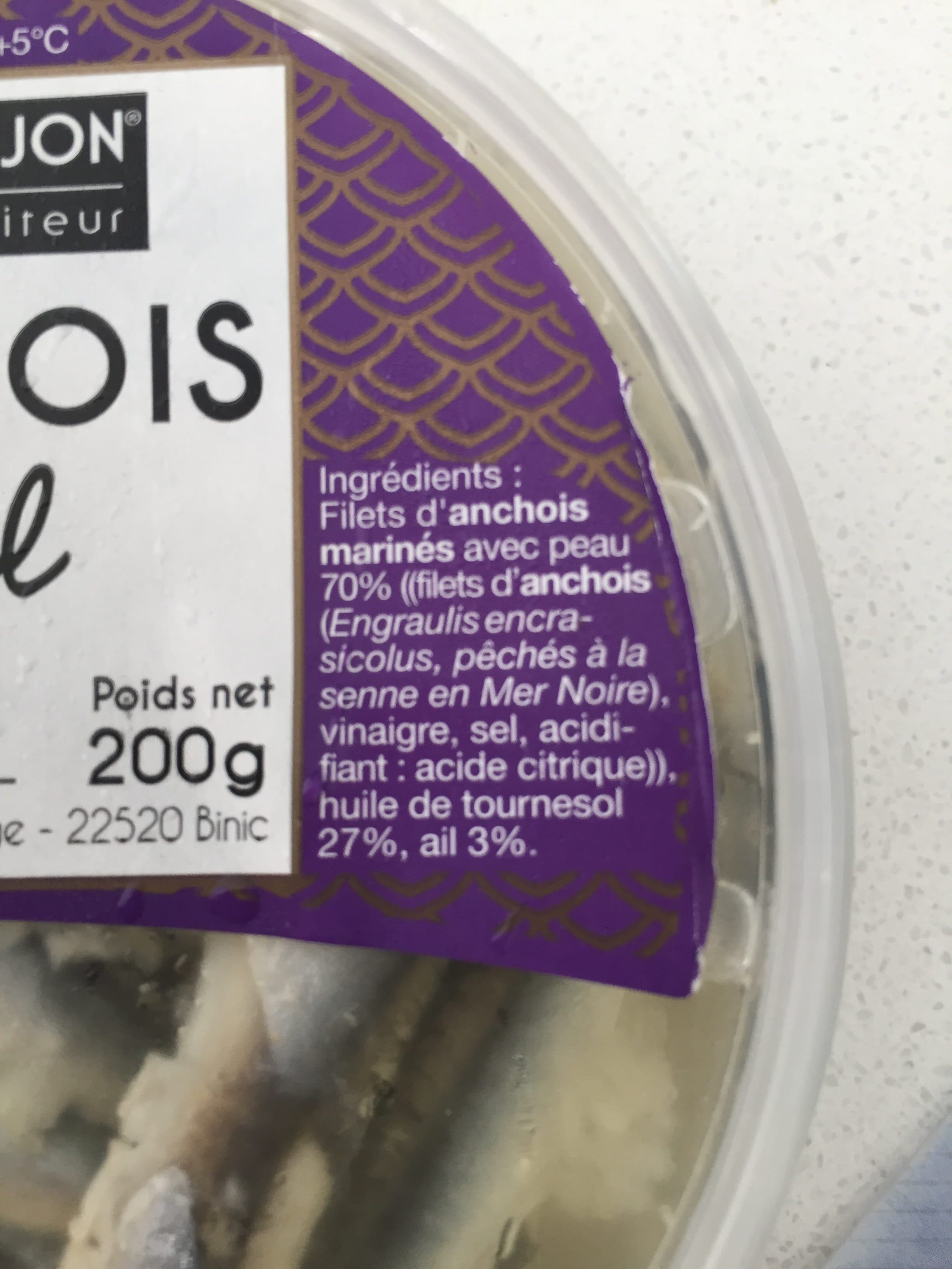 Le Grand Lejon Les anchois à l'ail packshot