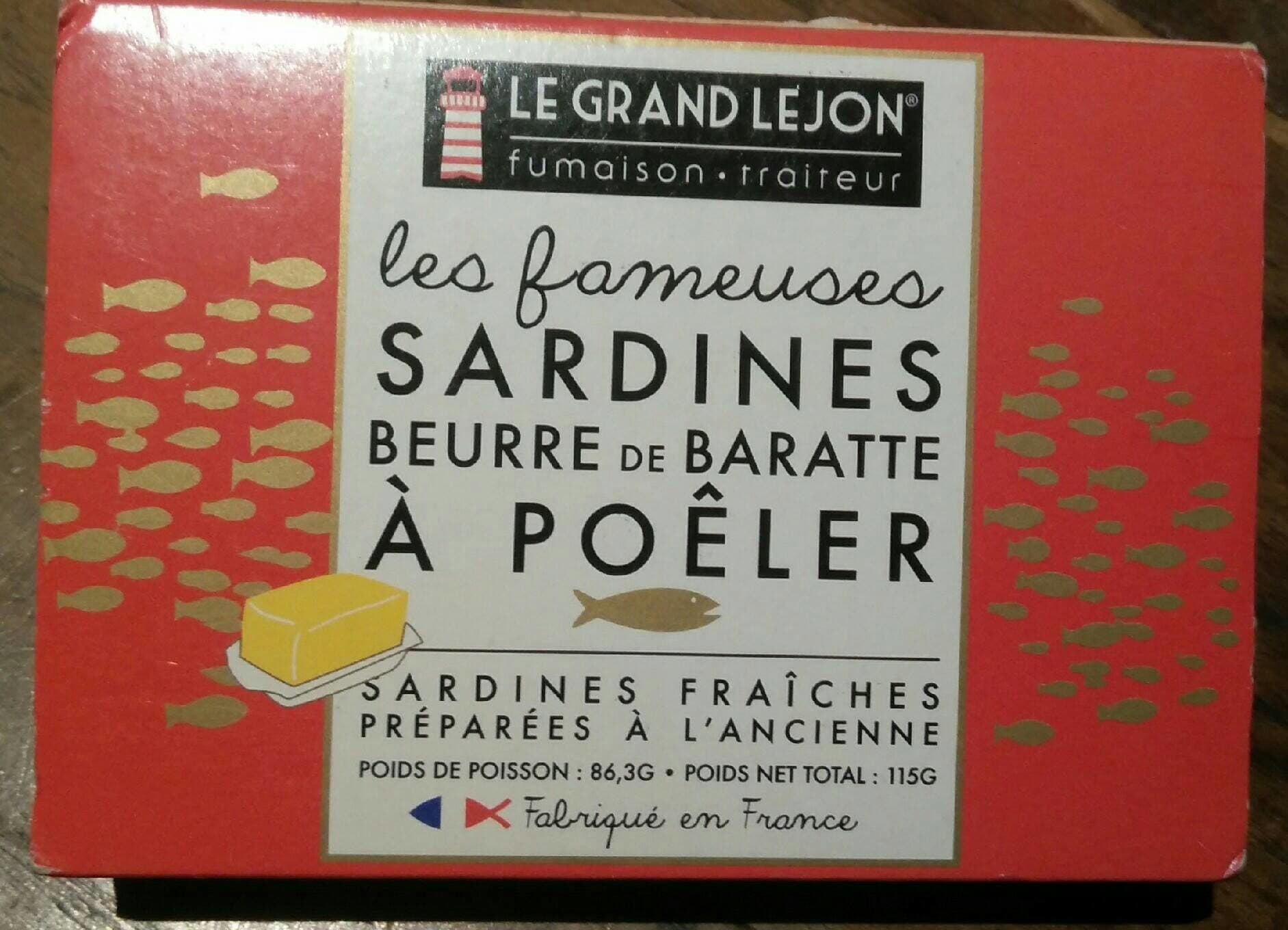 Le Grand Lejon Sardines beurre de baratte à poêler packshot