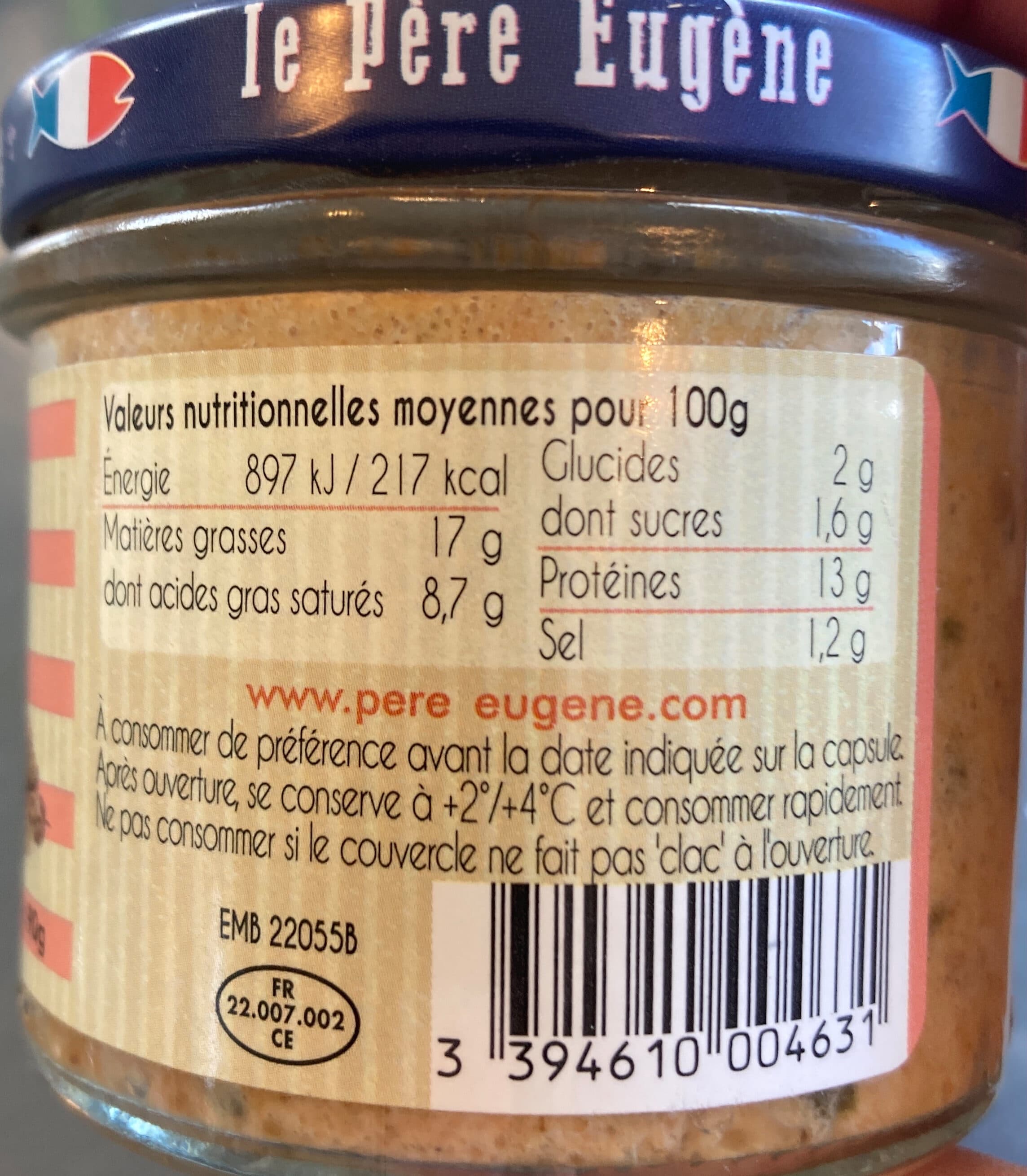 Le Père Eugène Rillettes de saumon au poivre du Sichuan packshot