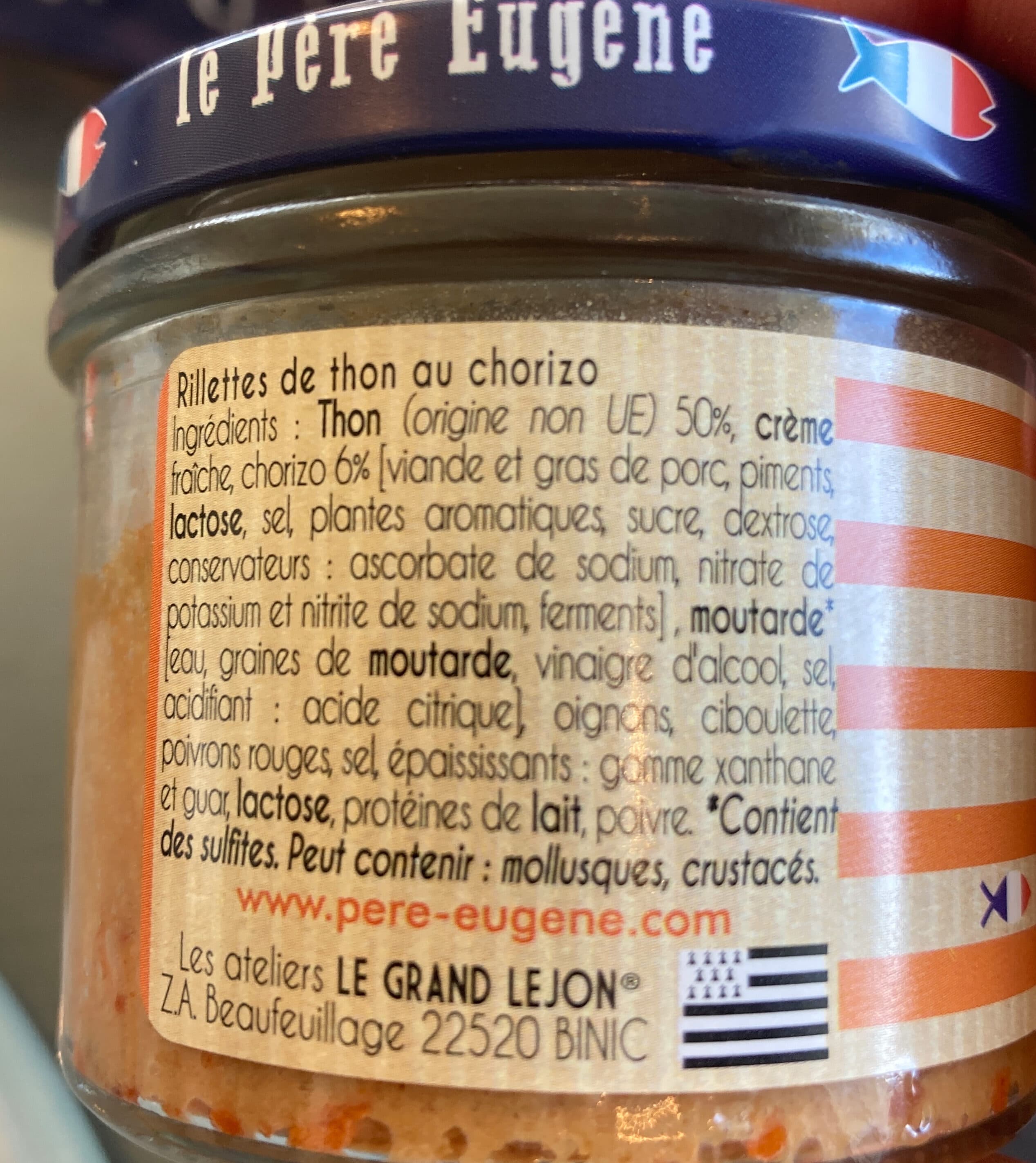 Le Père Eugène Rillettes de thon chorizo packshot