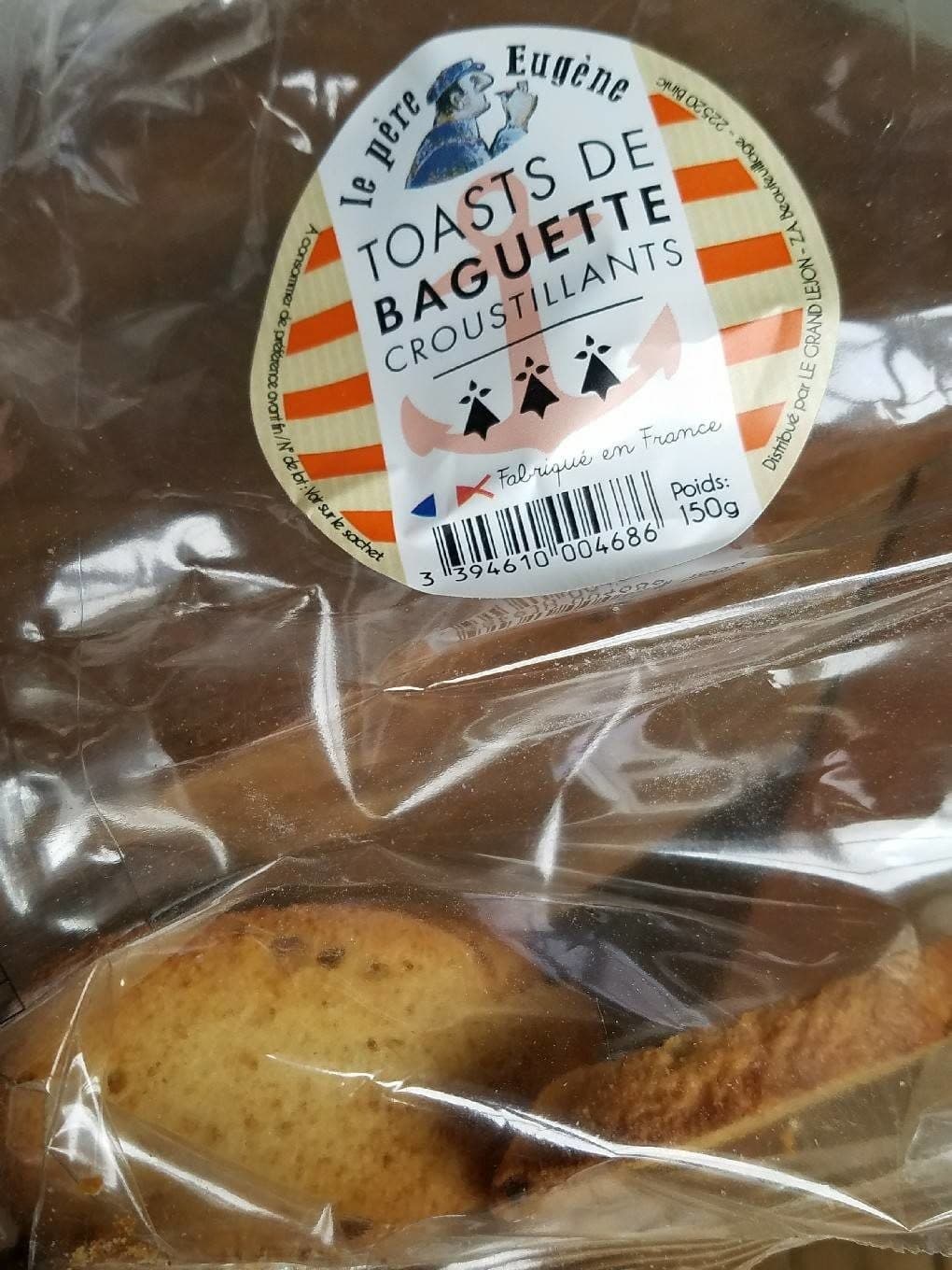 Le Pere Eugene Toasts de baguette packshot