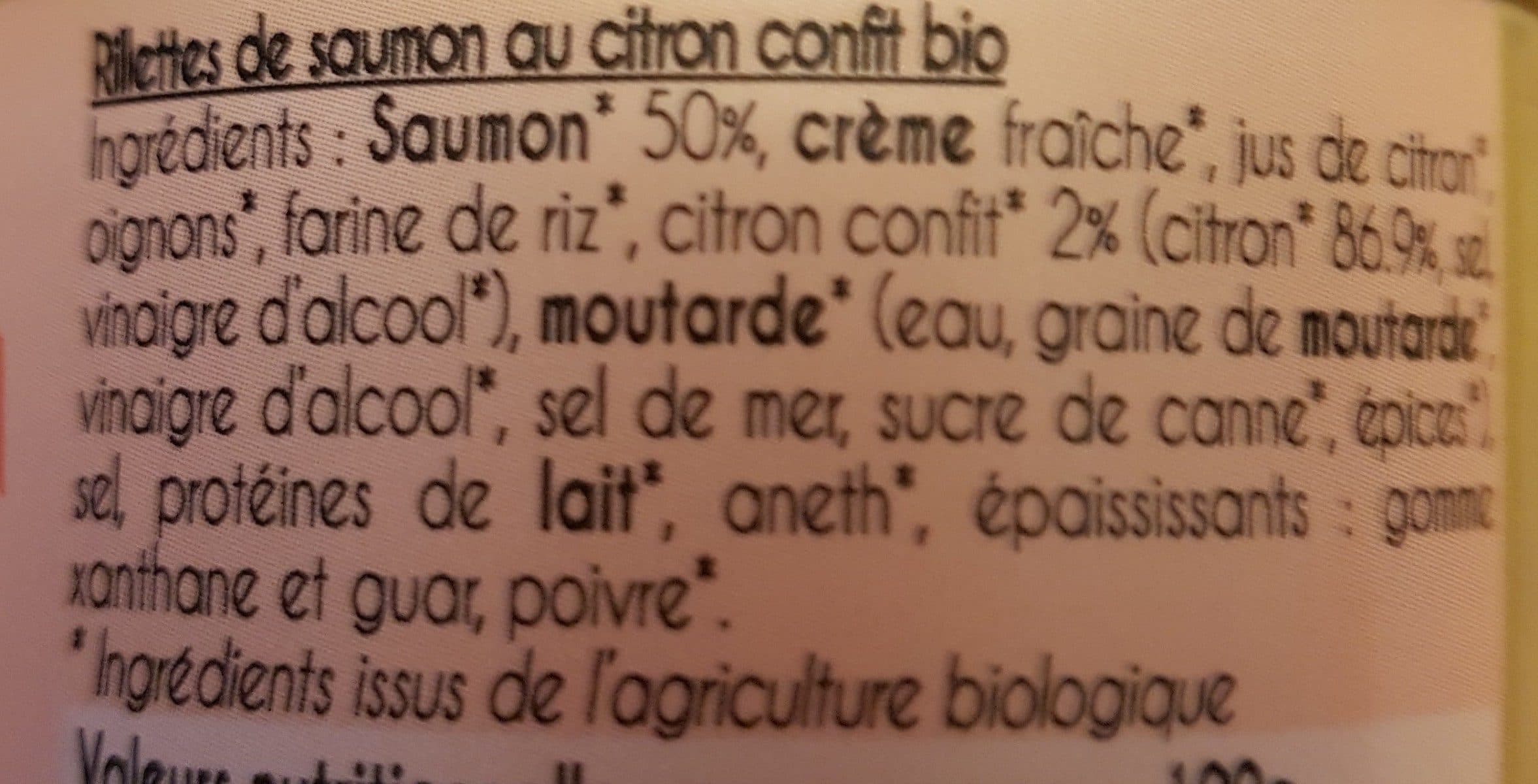 Le Grand Lejon Rillettes saumon citron confit bio packshot
