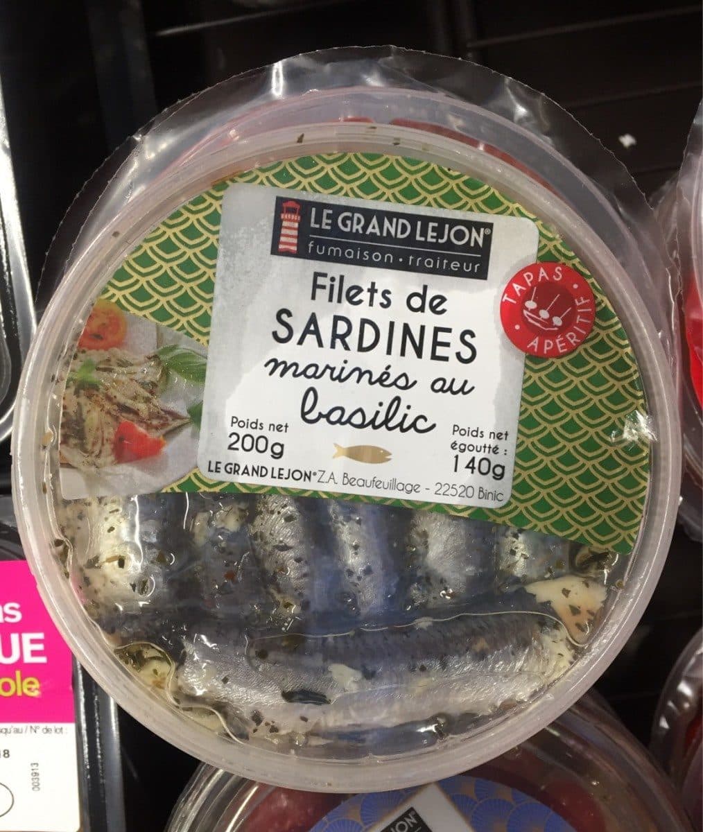 Le Grand Lejon Filet sardine au basilic packshot