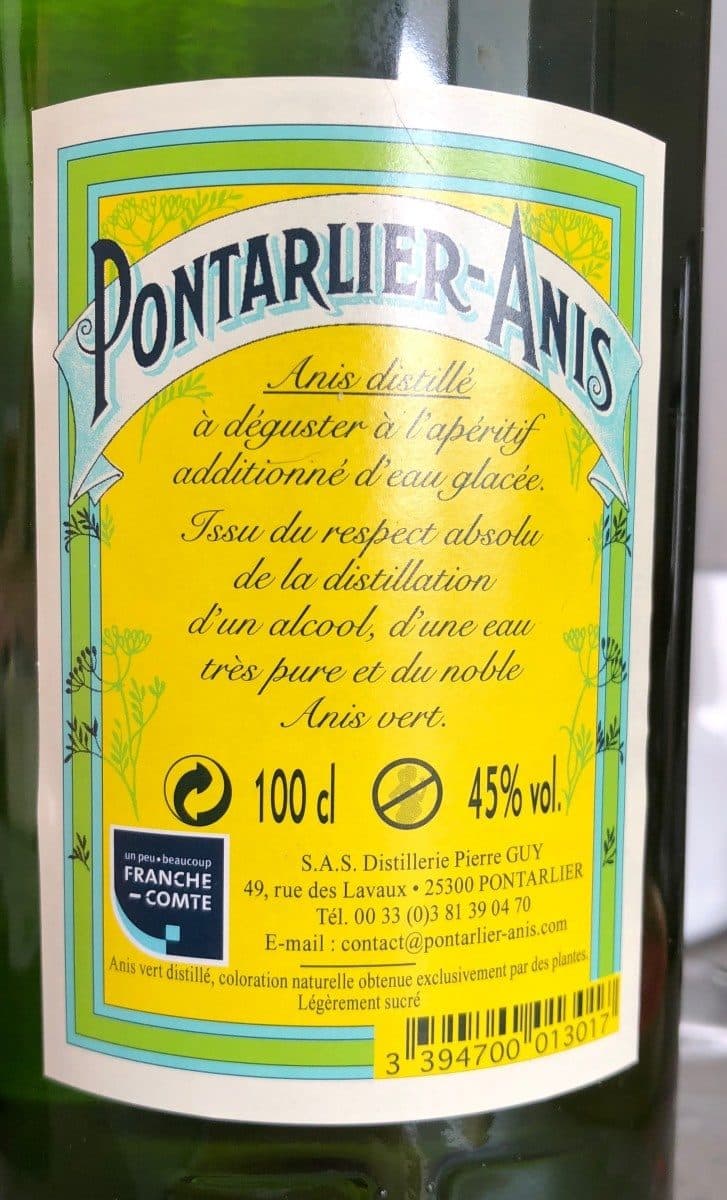 Armand guy Pontarlier Anis Ponsec packshot