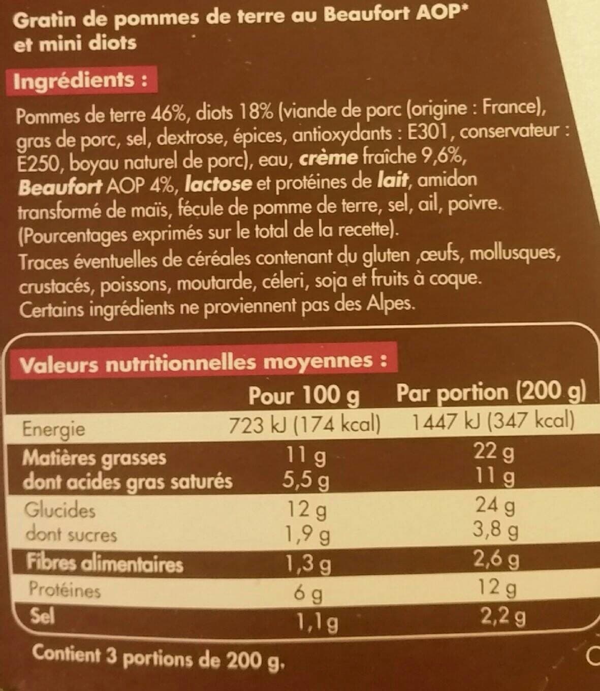 Vanoise Gratin savoyard packshot