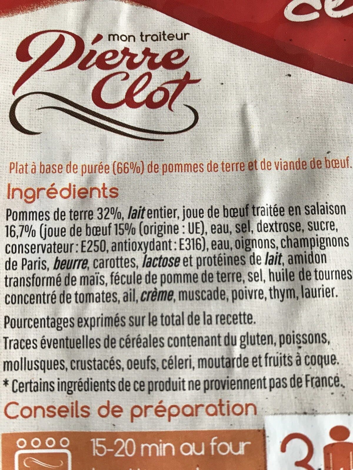 Pierre Clot Mon parmentier de boeuf packshot