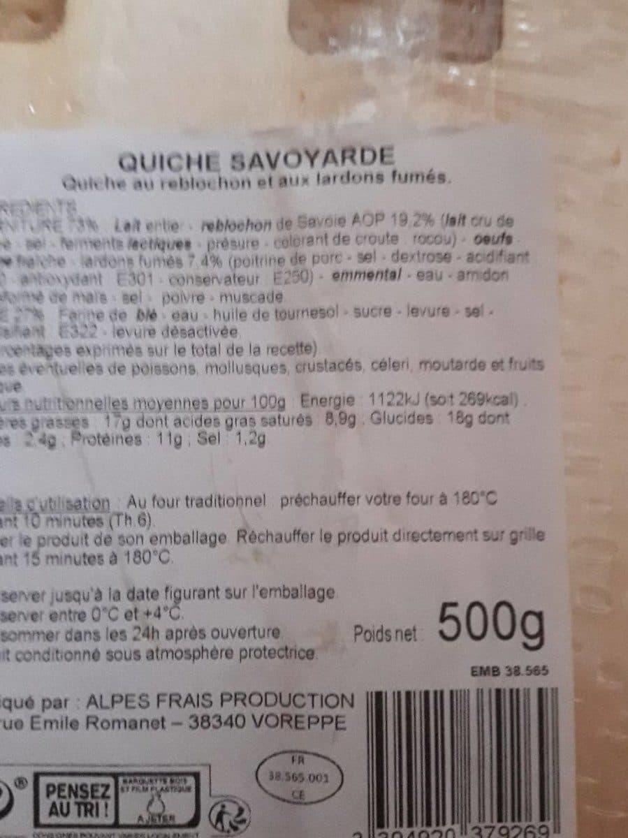 Pierre Clot Quiche savoyarde packshot