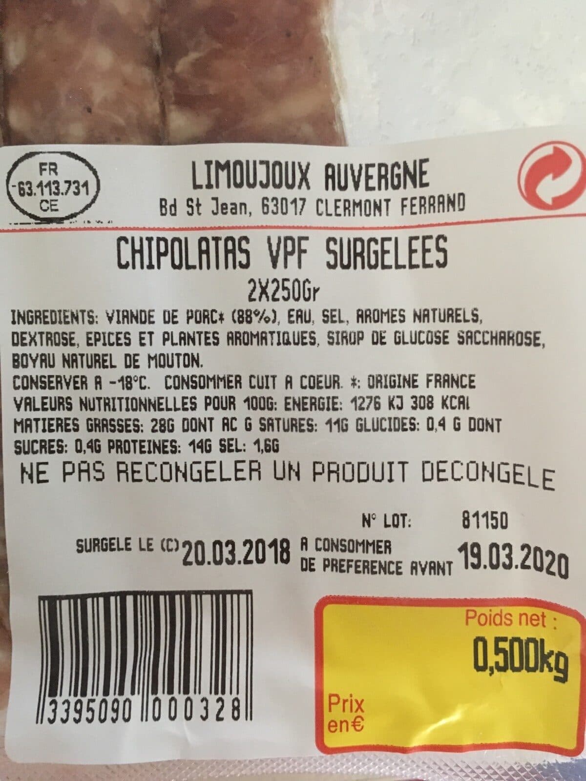 Open Food Facts Limoujoux packshot