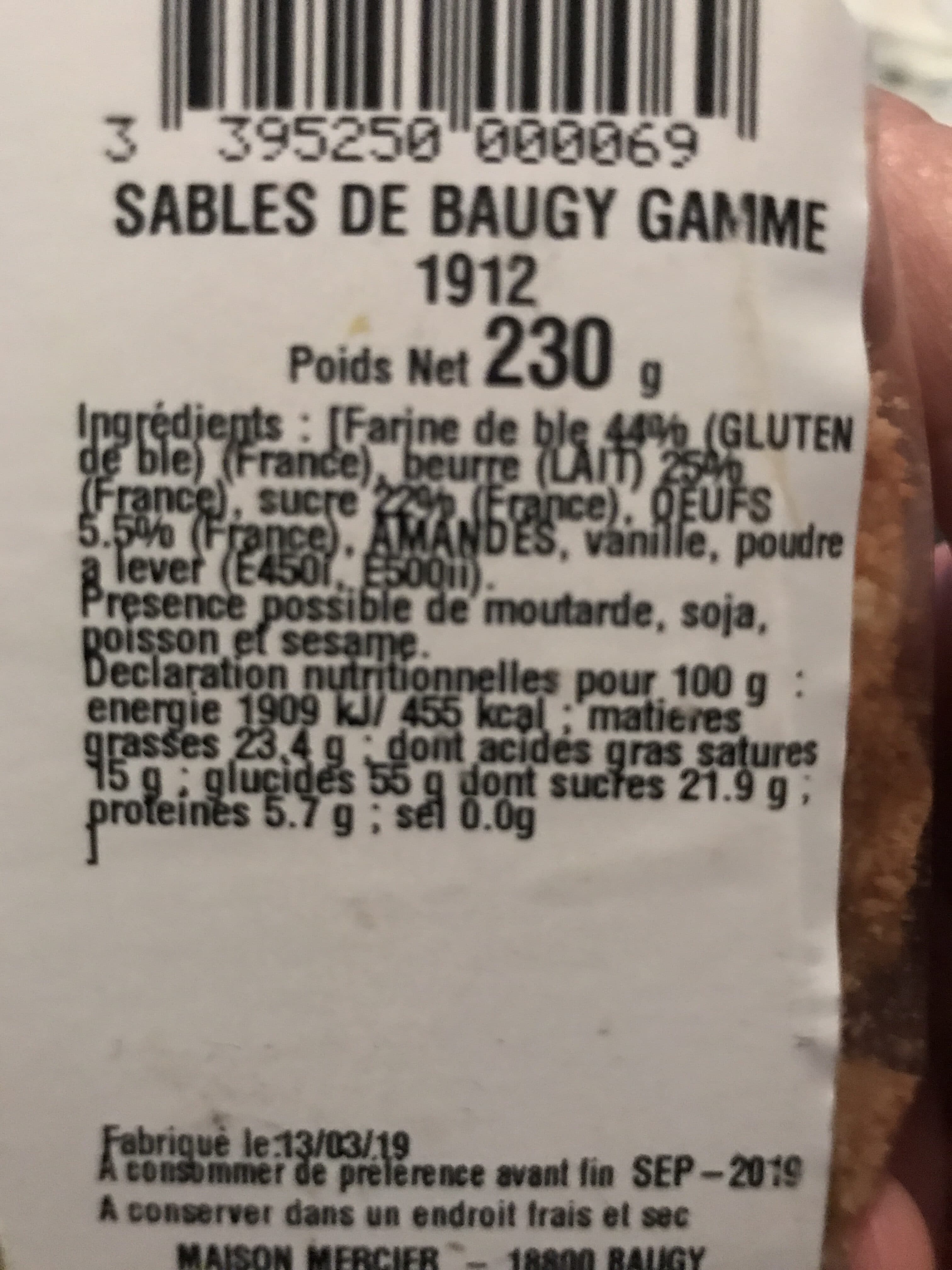 Mercier Sablés du Berry packshot