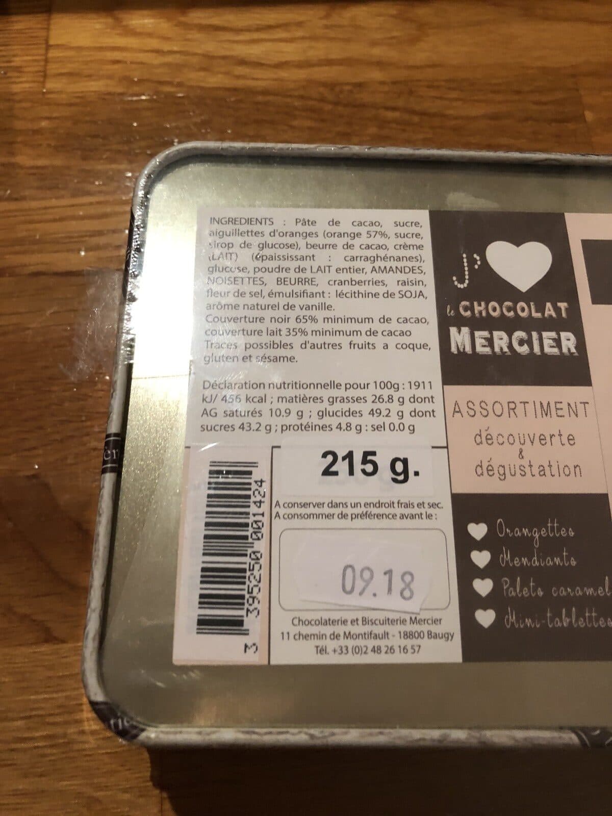 Open Food Facts Chocolat lemercier packshot