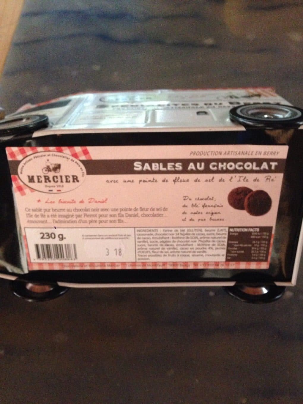 Mercier Sablé au chocolat packshot