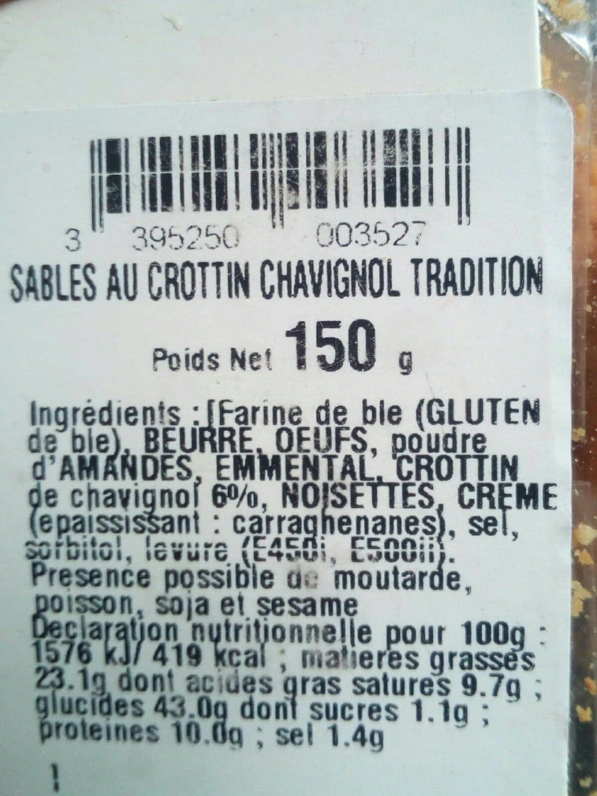 Mercier Sablés apéritif au crottin de Chavignol fermier packshot