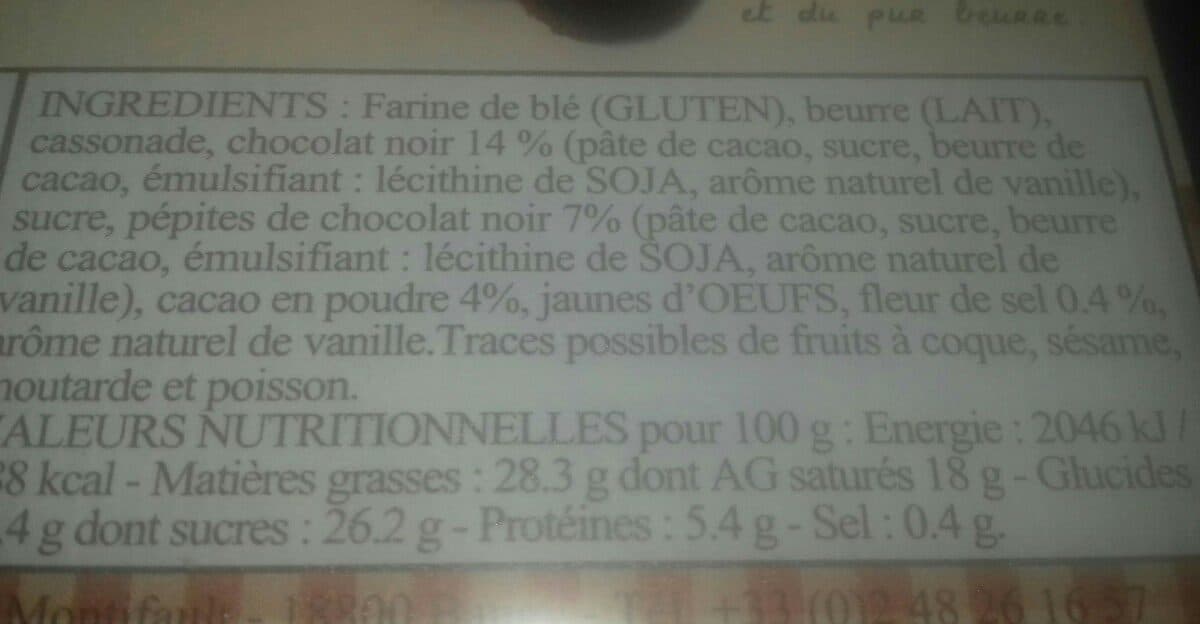 Mercier Sablé au chocolat packshot