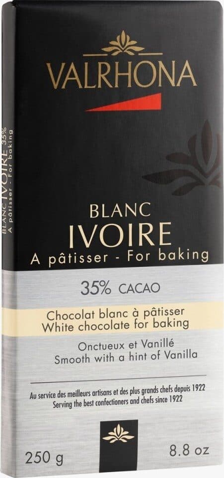 Valrhona Chocolat Blanc à Pâtisser packshot