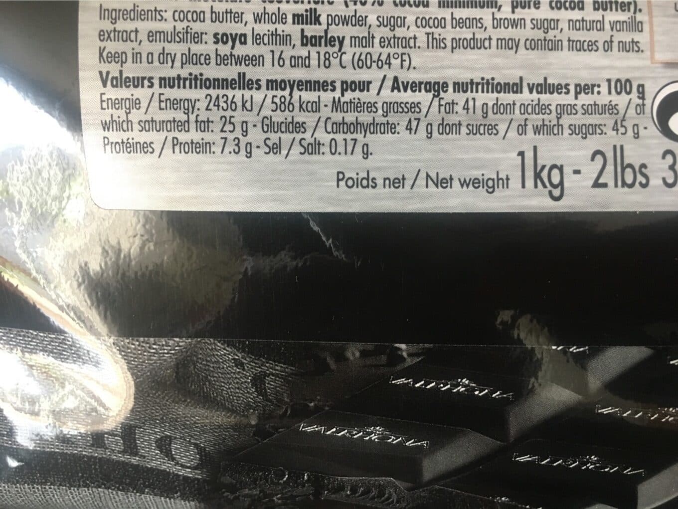 Valrhona Chocolat Lait Jivara 40% packshot