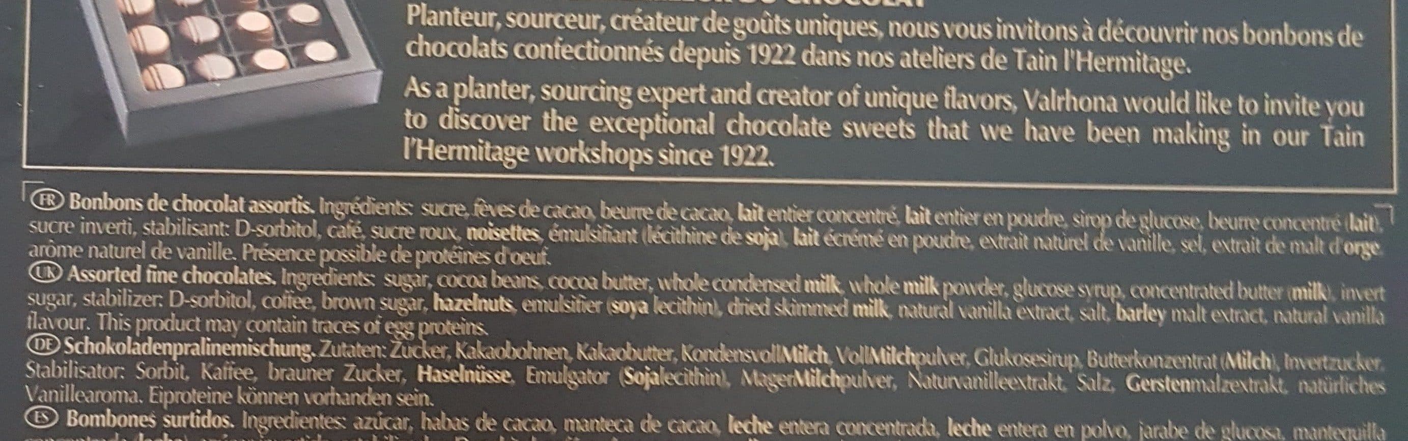 Valrhona Coffret 16 Chocolats Fins packshot