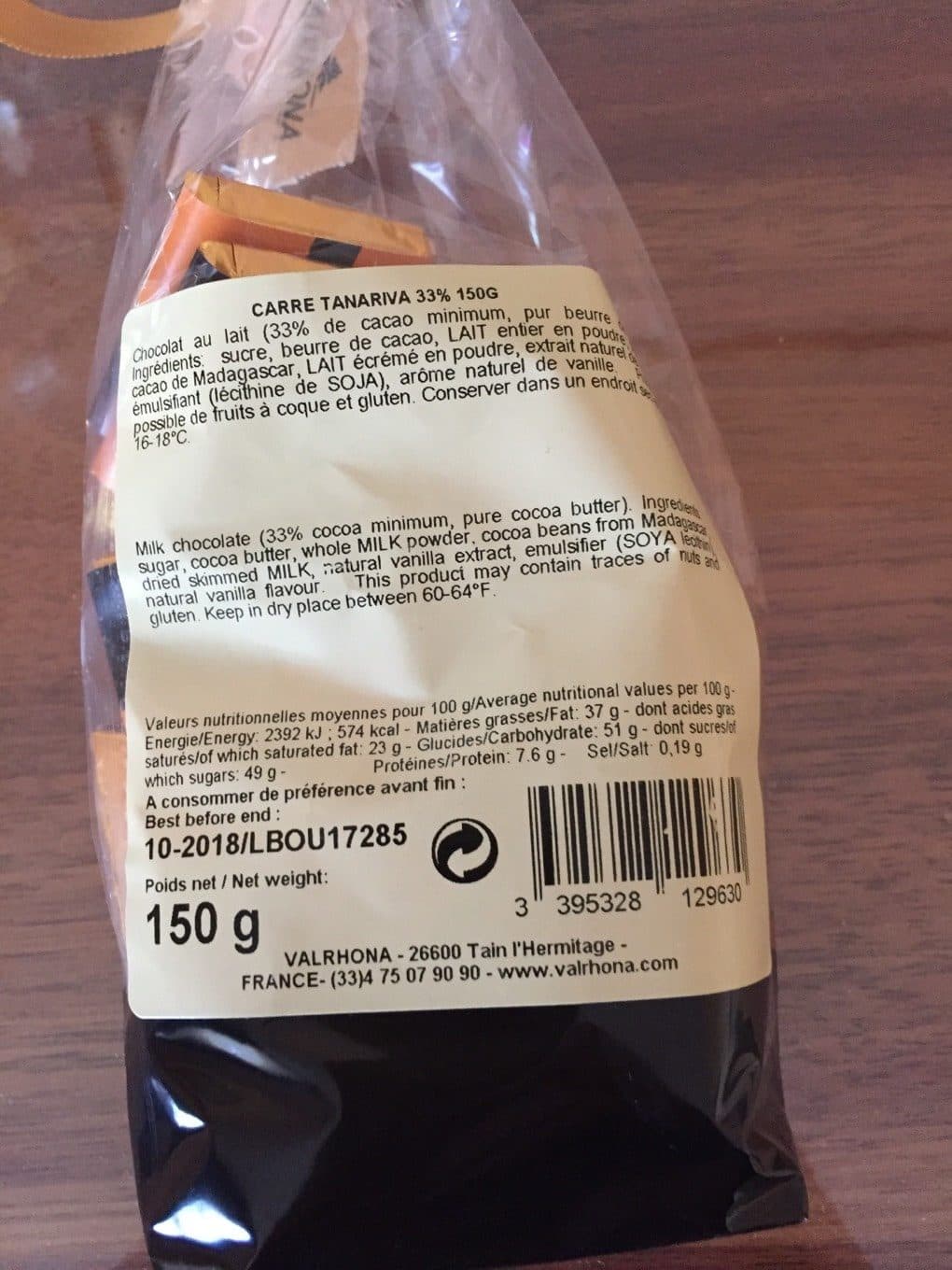 Valrhona Chocolat valrhona packshot