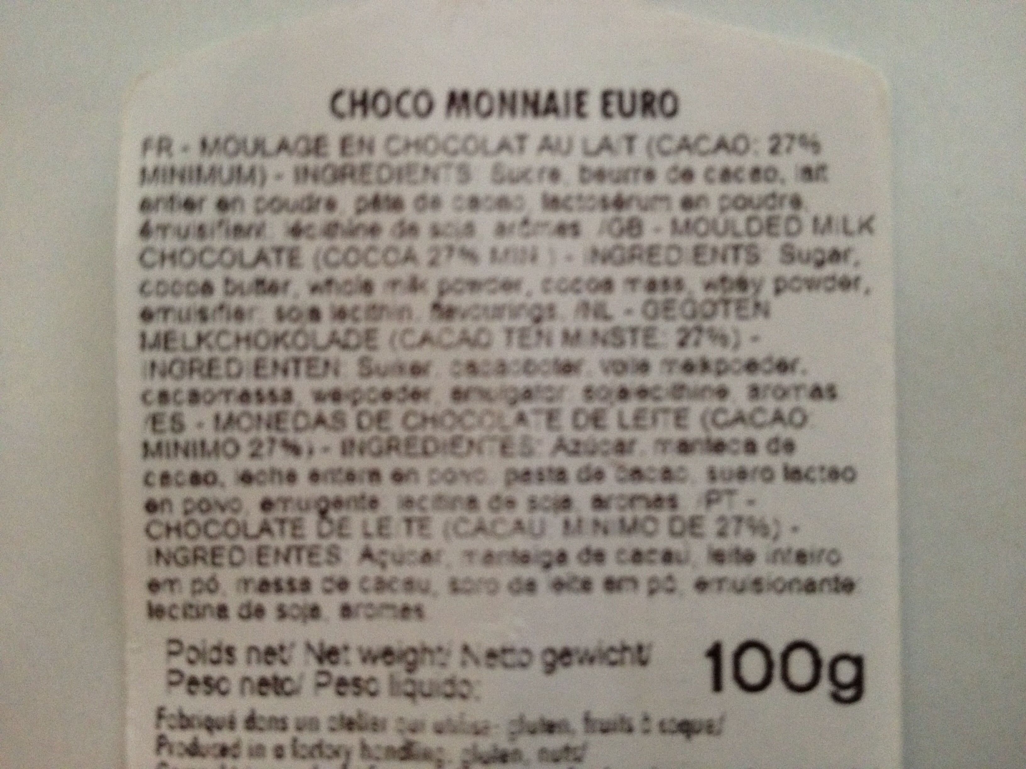 Fizzy Choco monnaie euro packshot