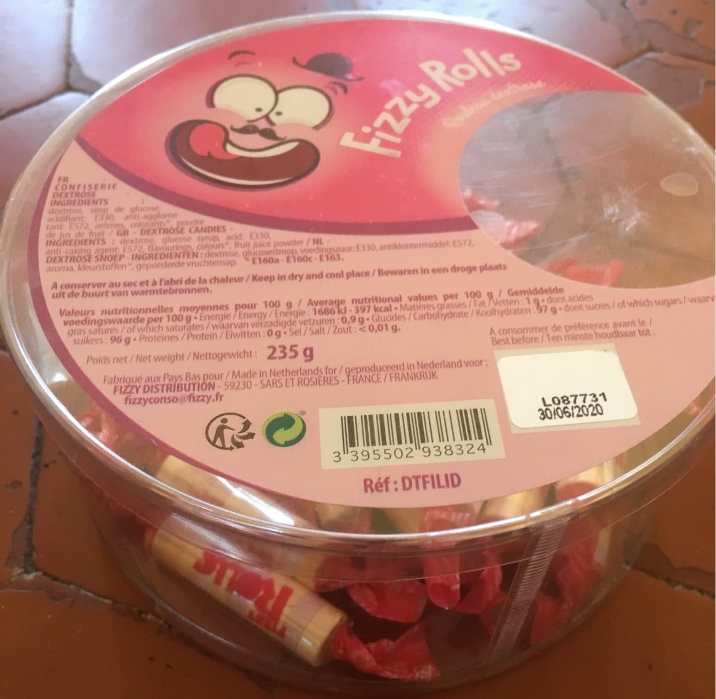Fizzy Rolls Rouleau dextrose packshot