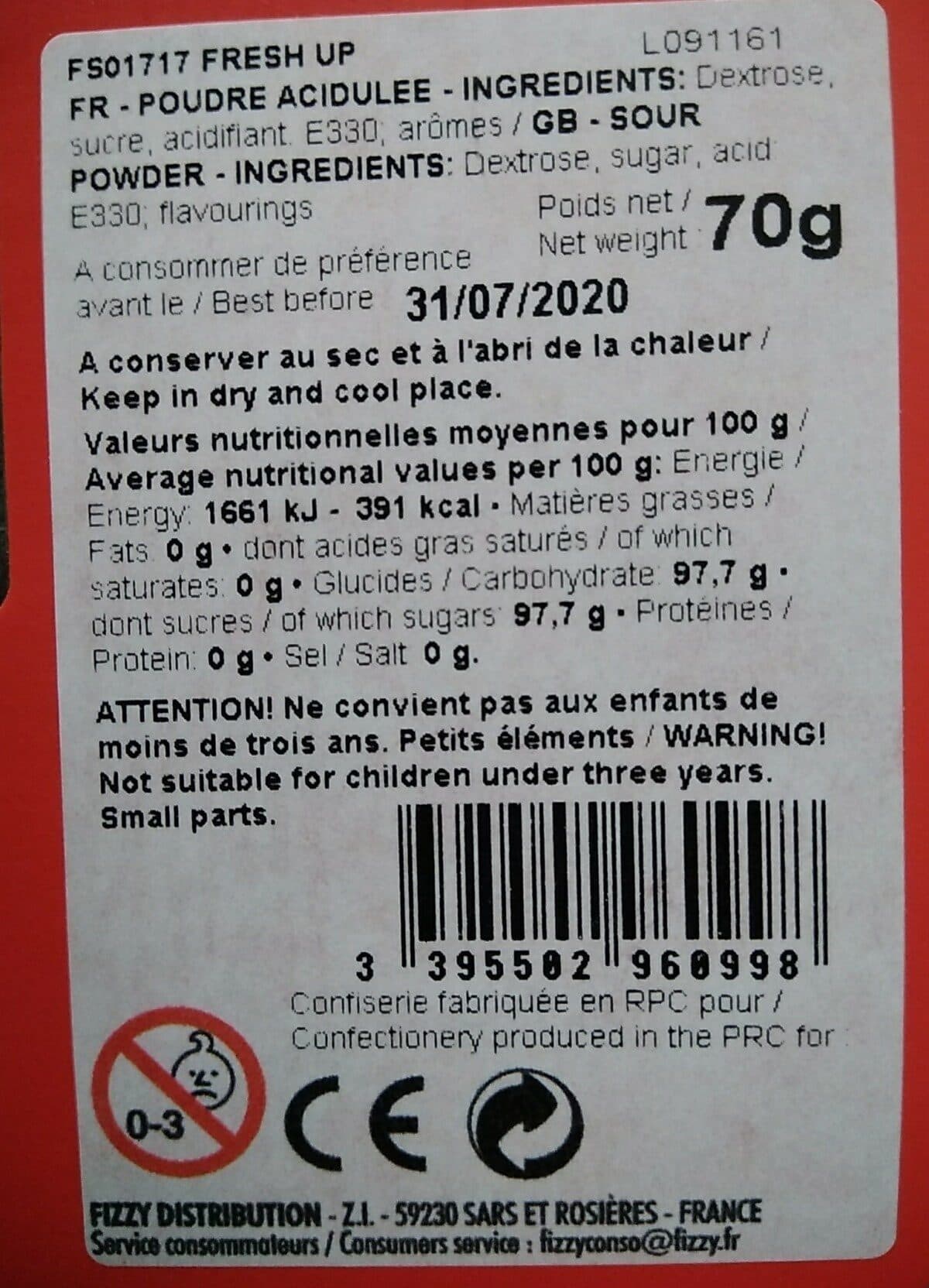 Open Food Facts Candy Fruits packshot