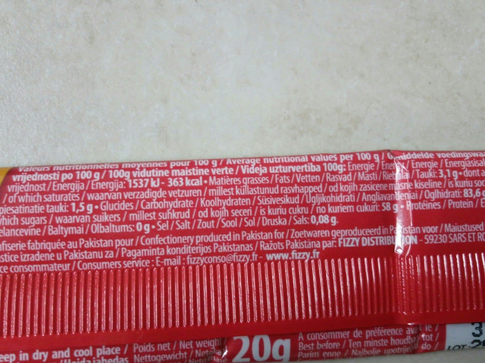 Open Food Facts Frutti stick packshot