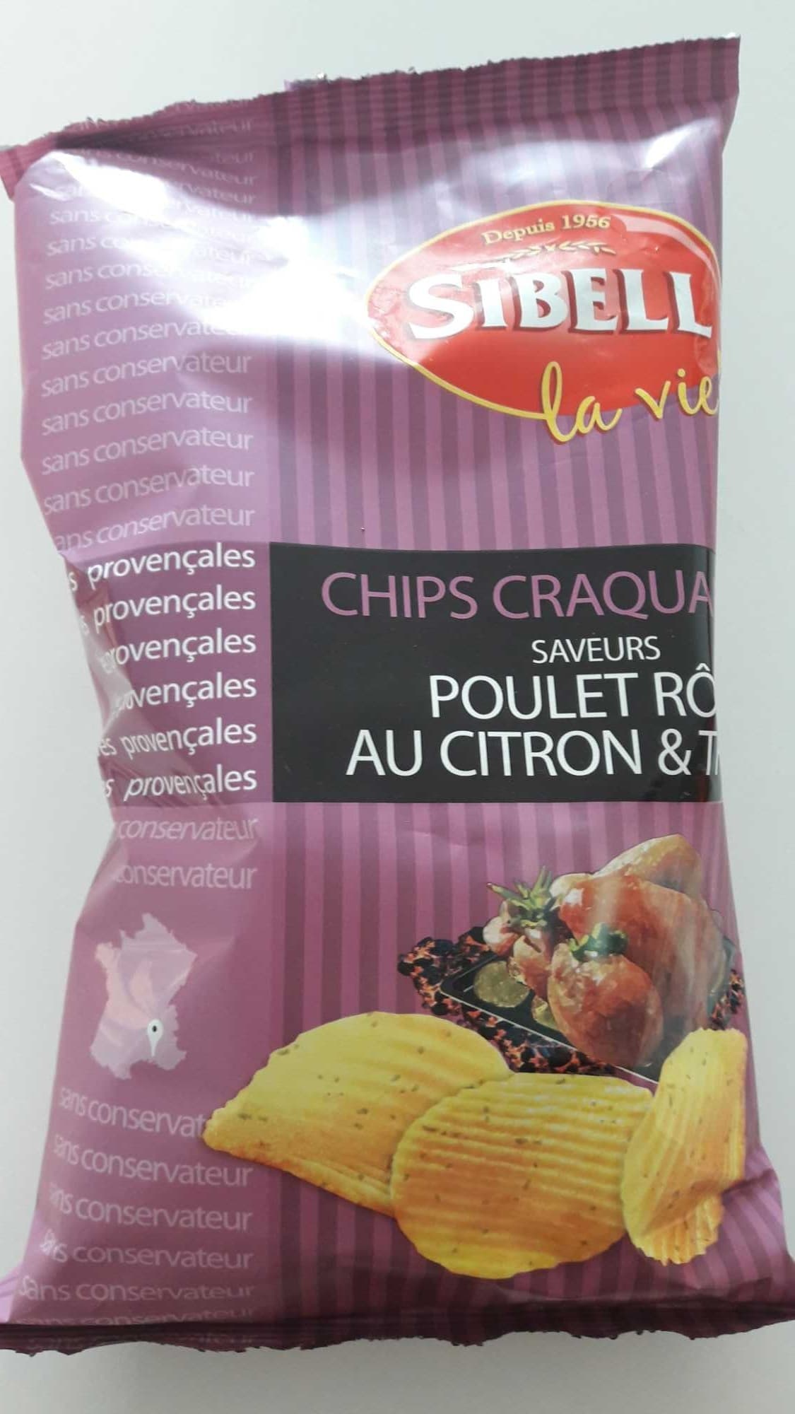 Sibell Chips craquantes poulet rôti au citron et thym packshot
