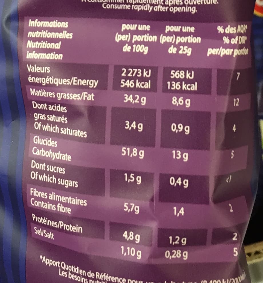 Sibell Chips bleues pommes de terre Vitelotte packshot