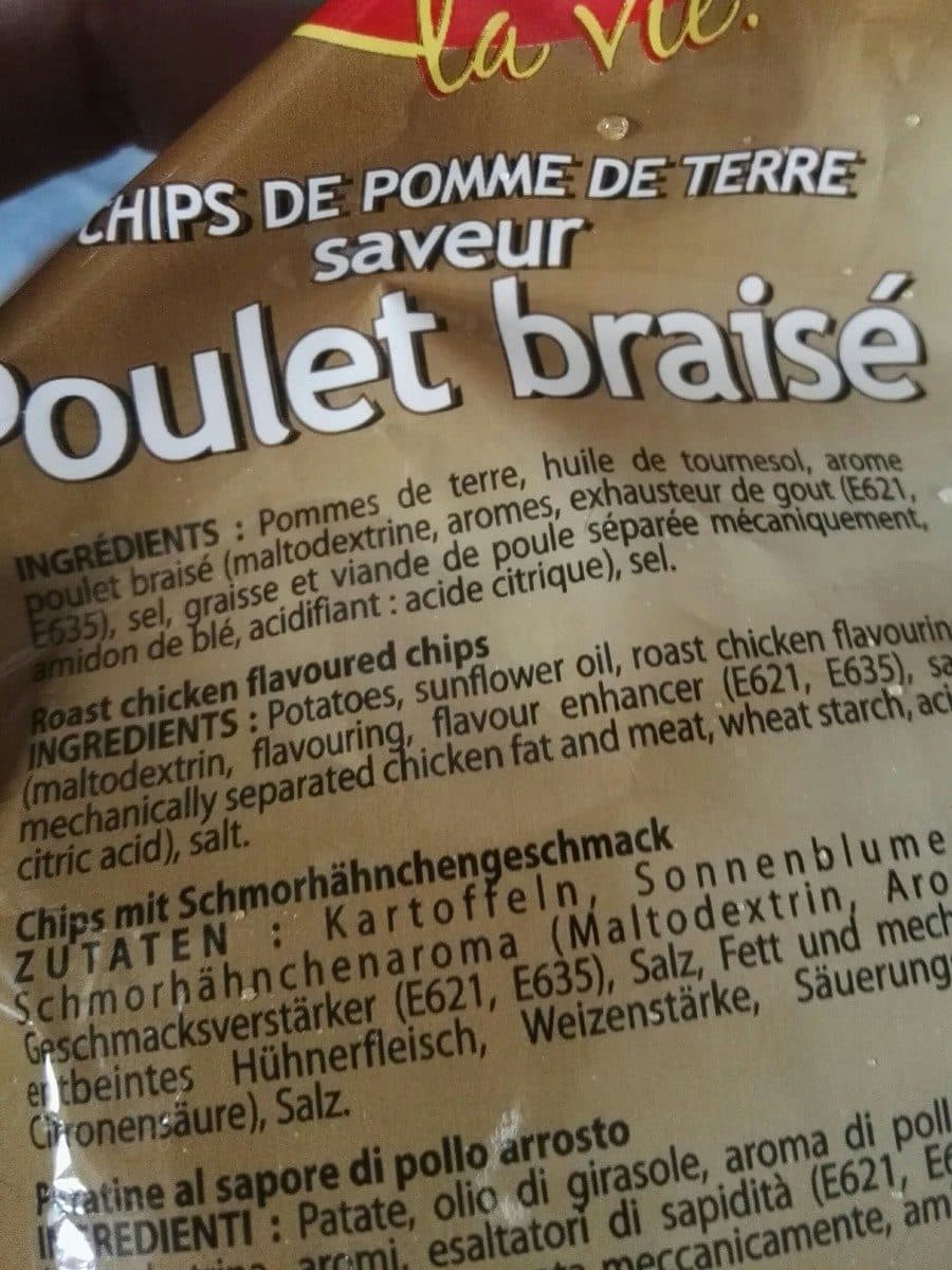 Open Food Facts Colis de 24 paquets de Chips Poulet Braisé packshot
