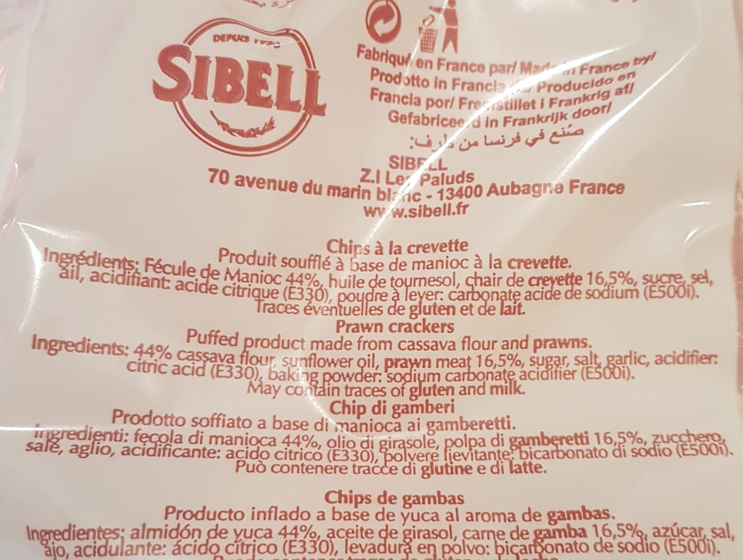 Sibell Chips De Crevettes Sibell 100 Gr, 3 Paquets packshot