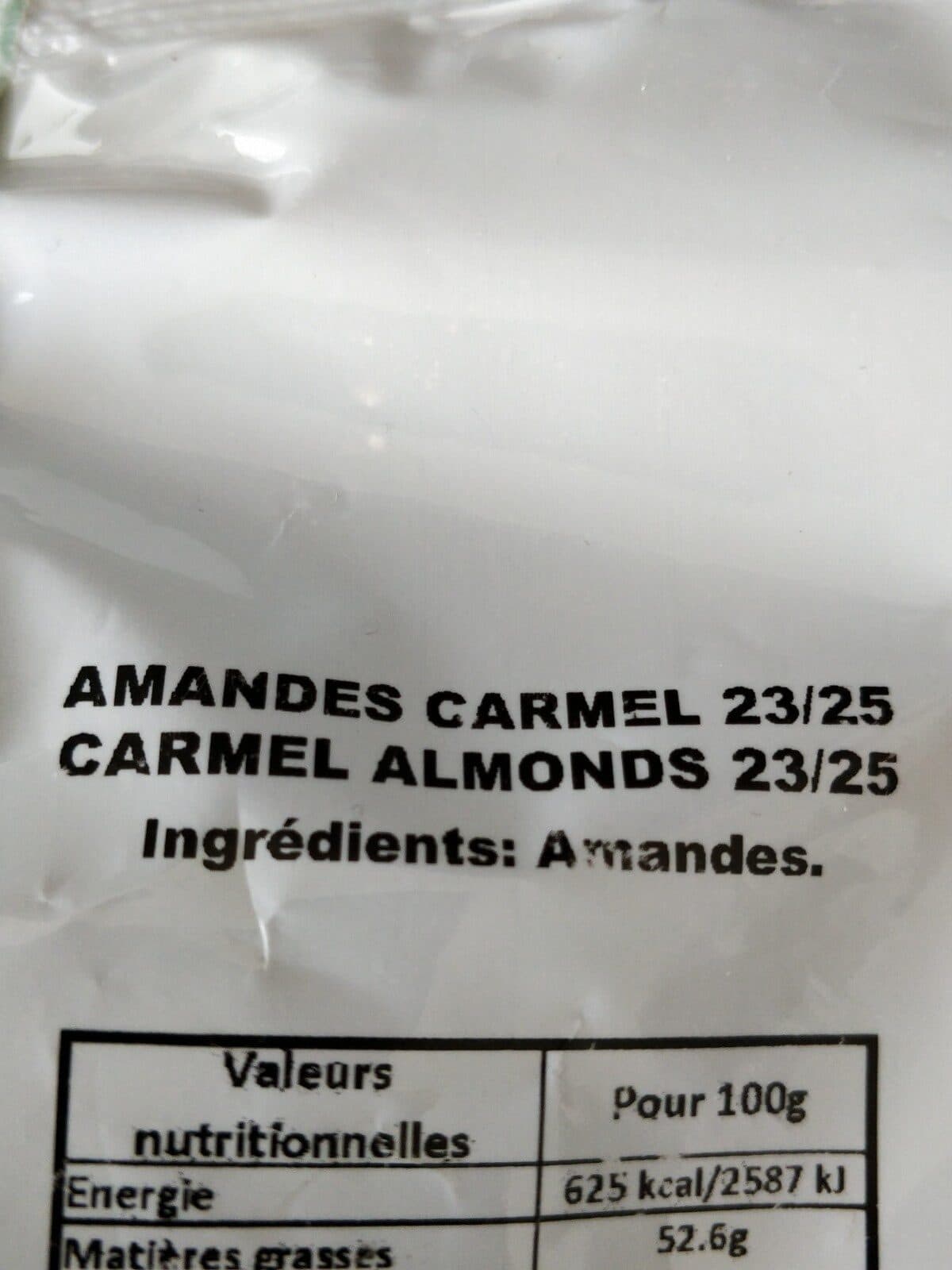 Open Food Facts Amandes Carmel packshot