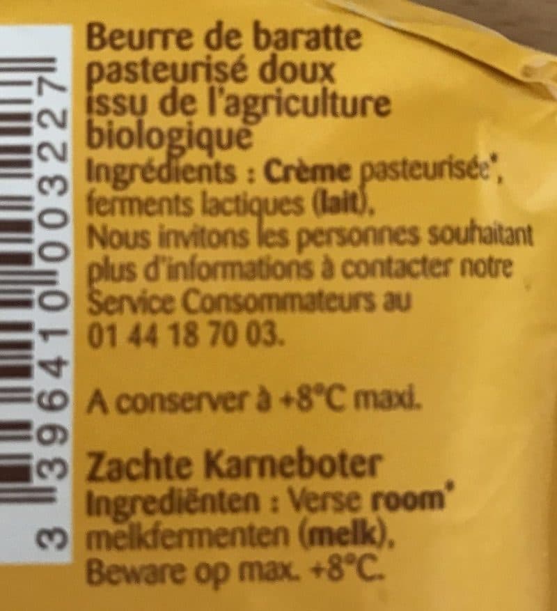 Bonneterre Beurre de Baratte Doux packshot
