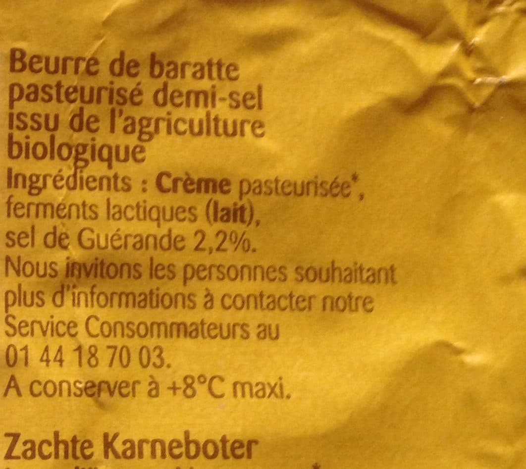 Bonneterre Beurre de baratte demi-sel packshot