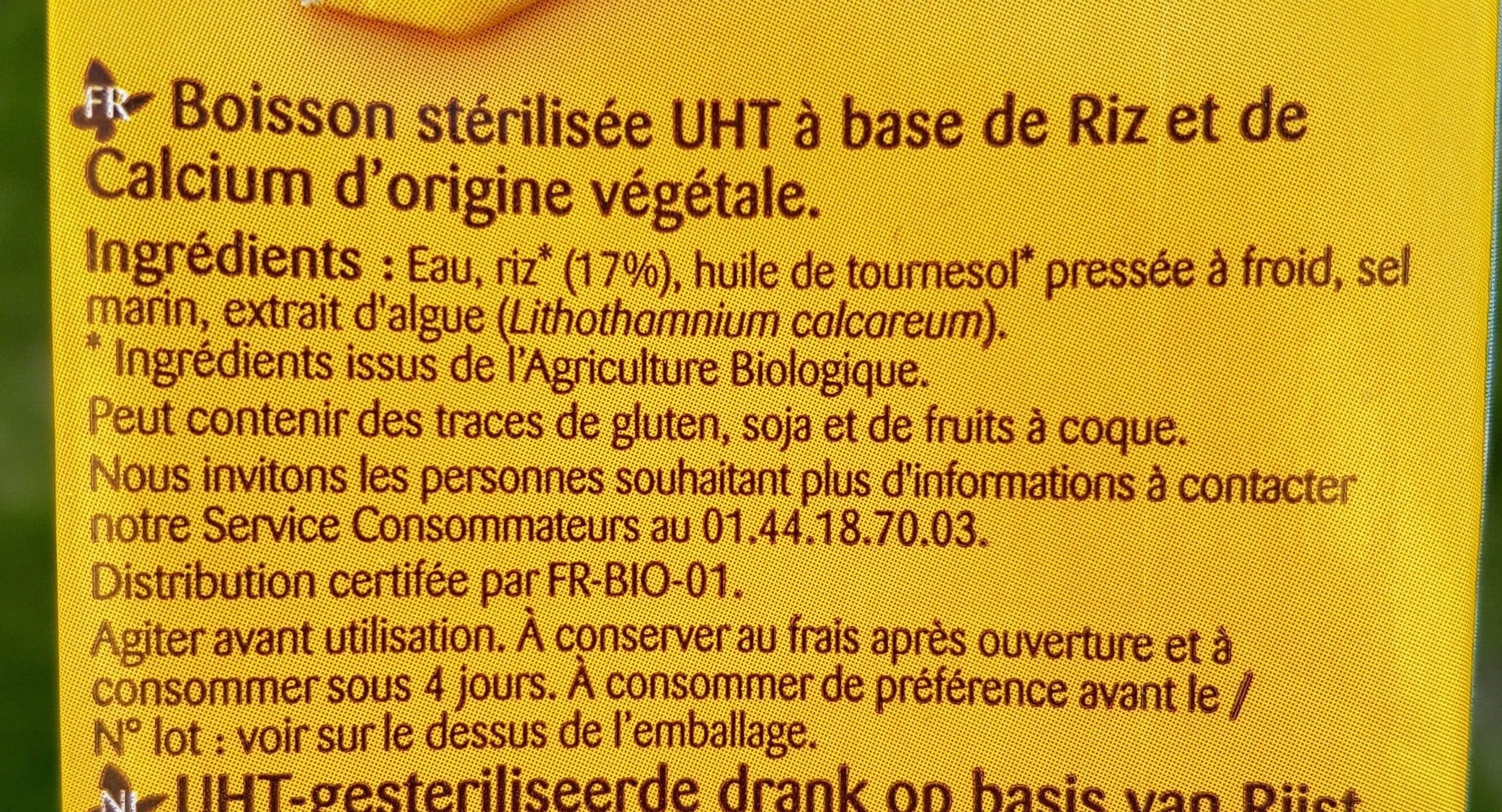 Bonneterre Riz calcium packshot