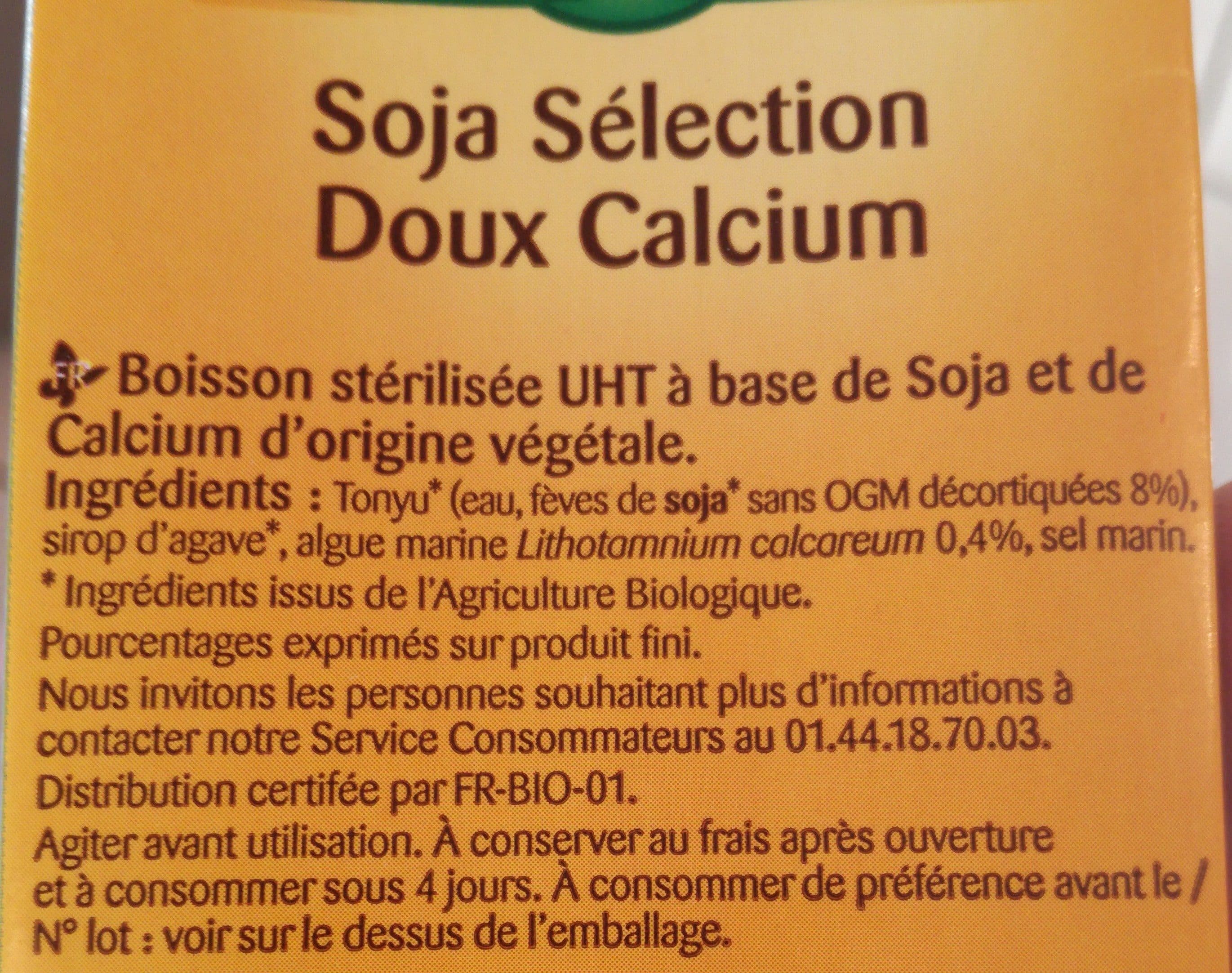 Bonneterre Soja Sélection Doux Calcium packshot