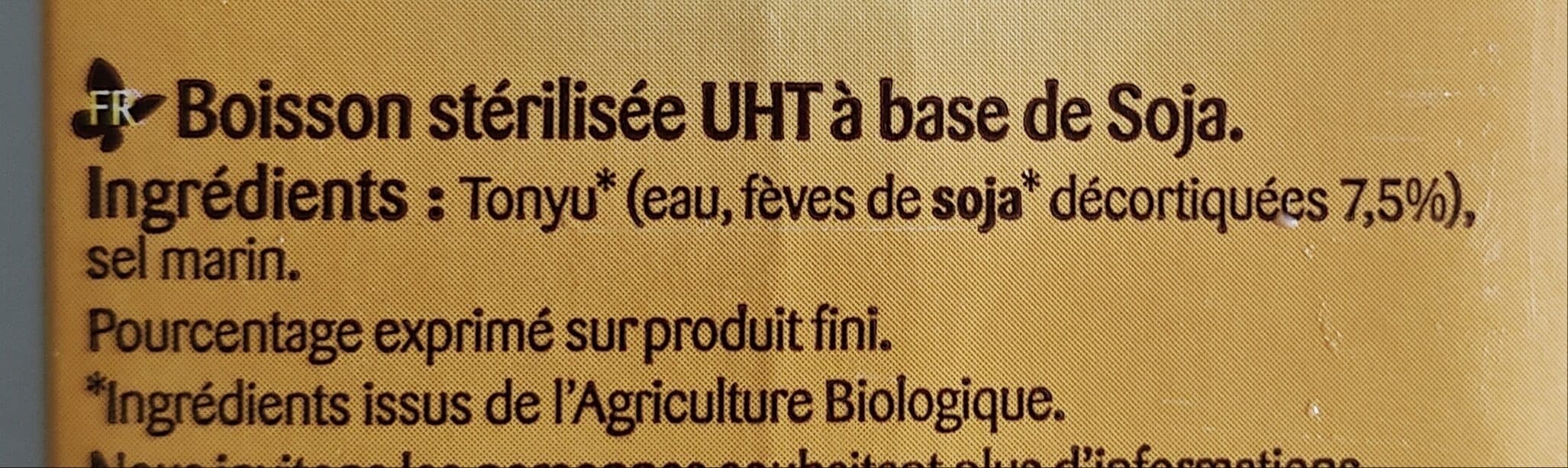 Bonneterre Lait de soja sélection nature packshot