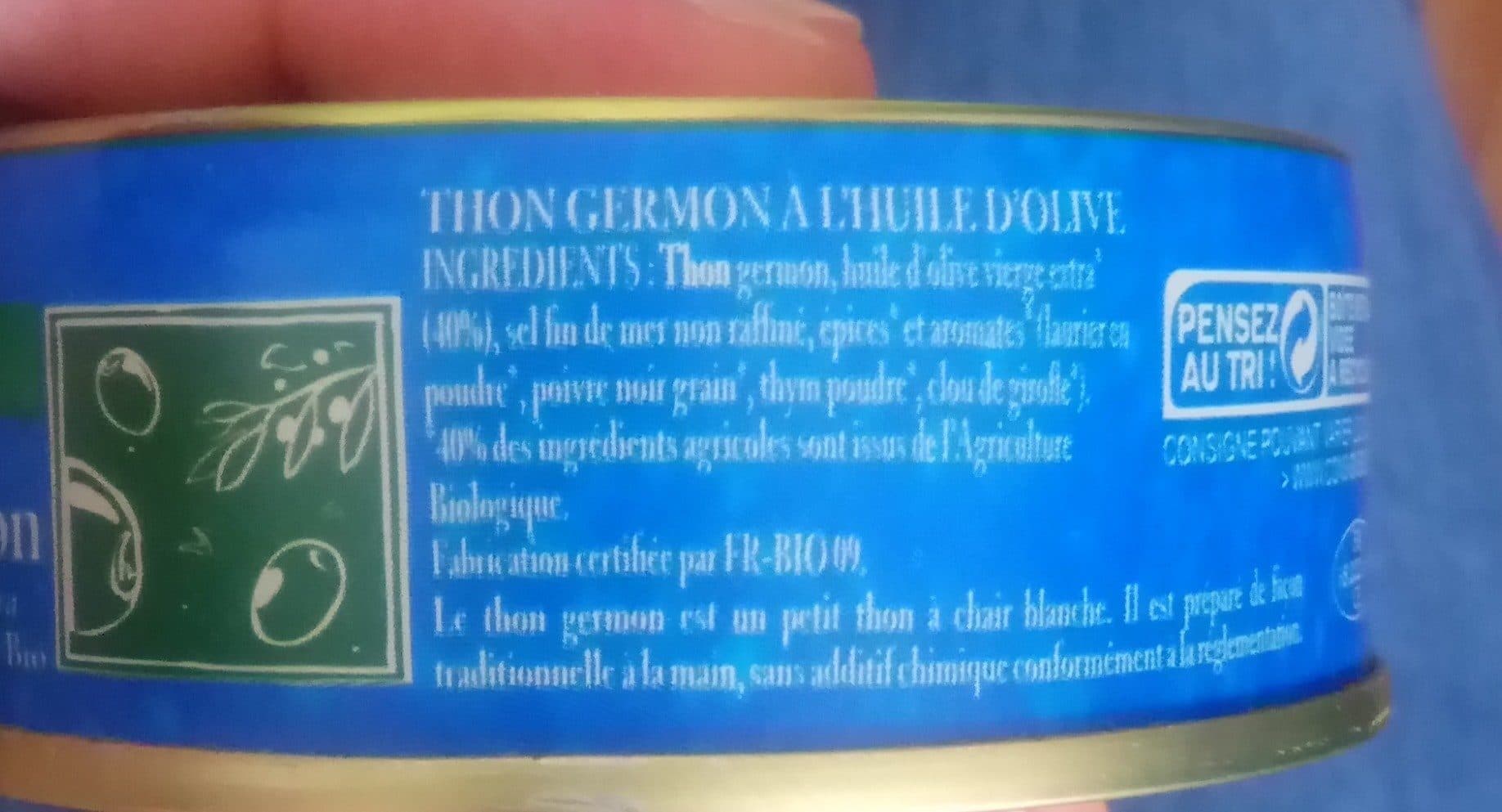 Bonneterre Thon Germon Huile Olive packshot