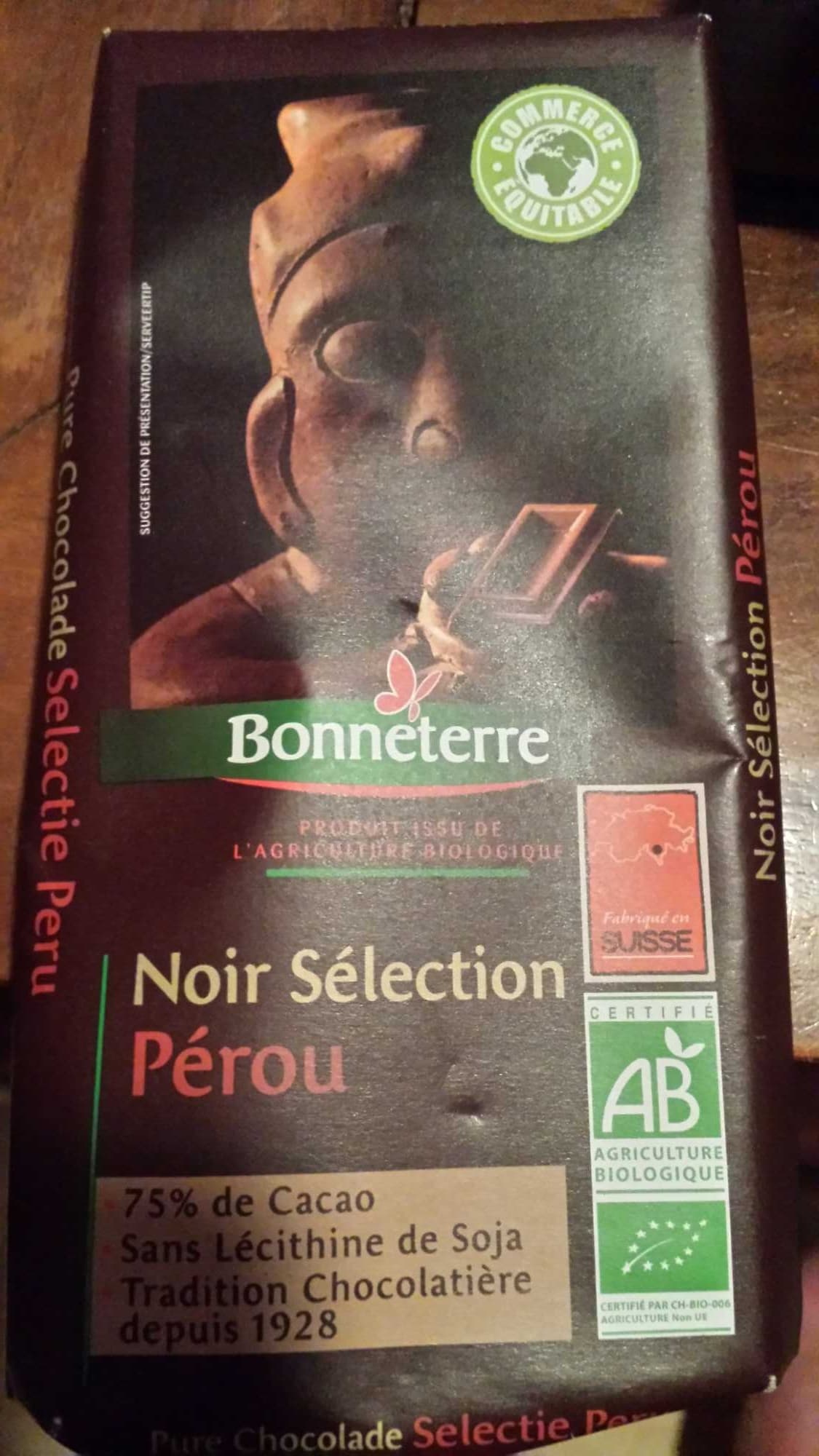 Bonneterre Noir Sélection Pérou packshot