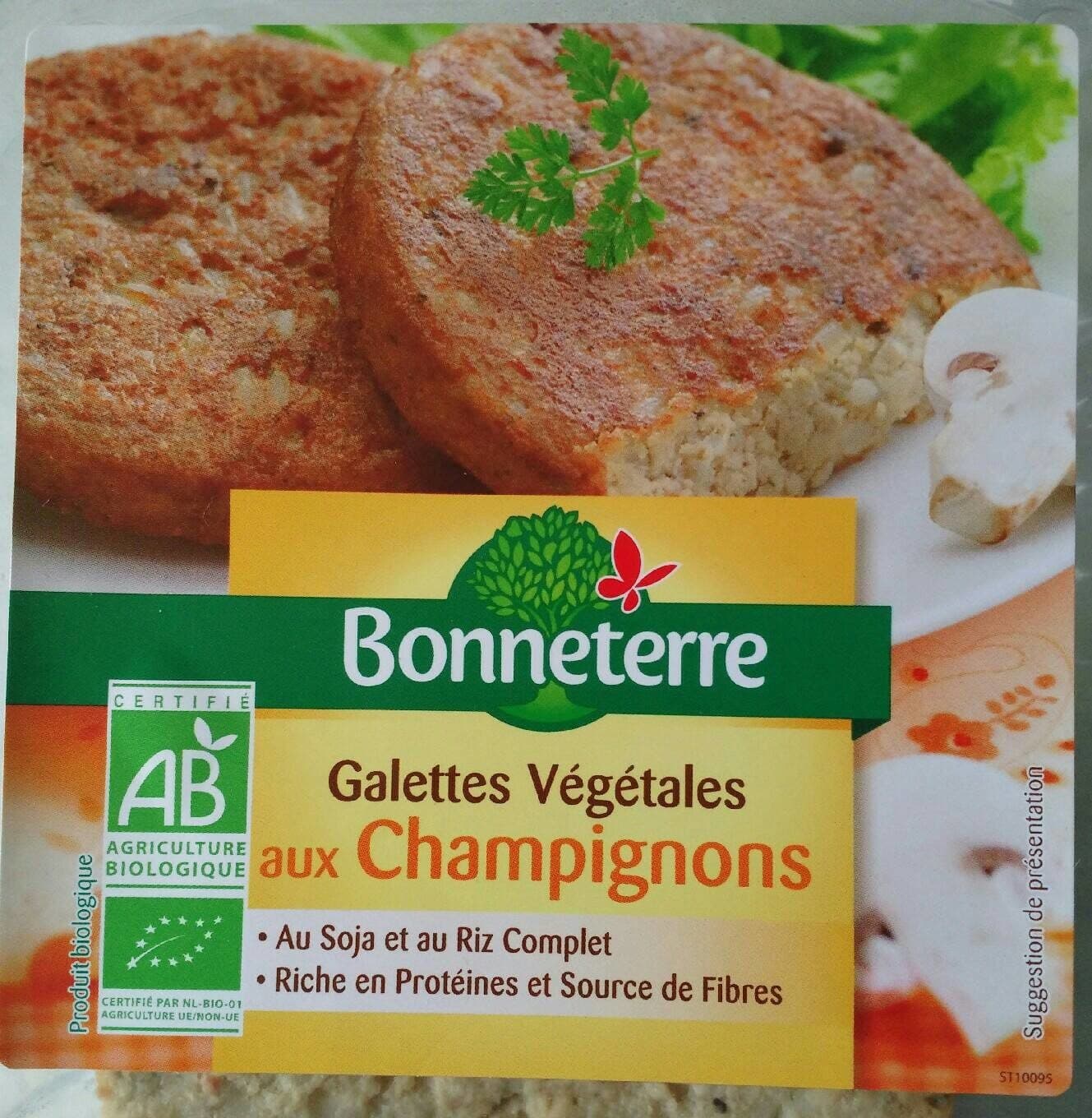 Bonneterre Galettes végétales aux champignons packshot