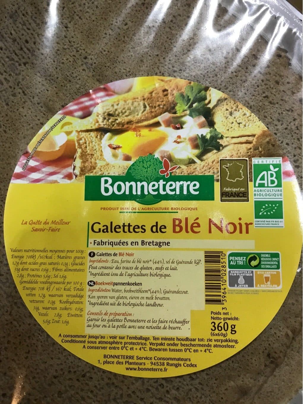 Bonneterre Galettes de ble noir packshot