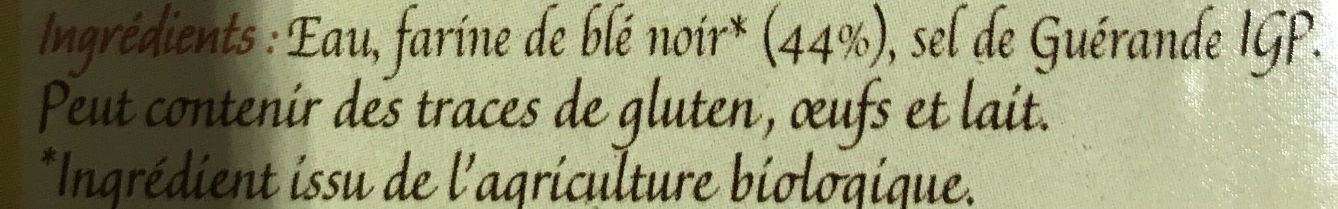 Bonneterre Galettes de ble noir packshot